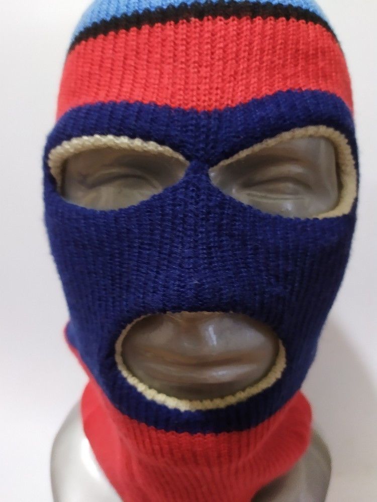 Other 🔥Unknown Stripe Multi colour Balaclava Masked Hat Size ONE SIZE - 2 Thumbnail