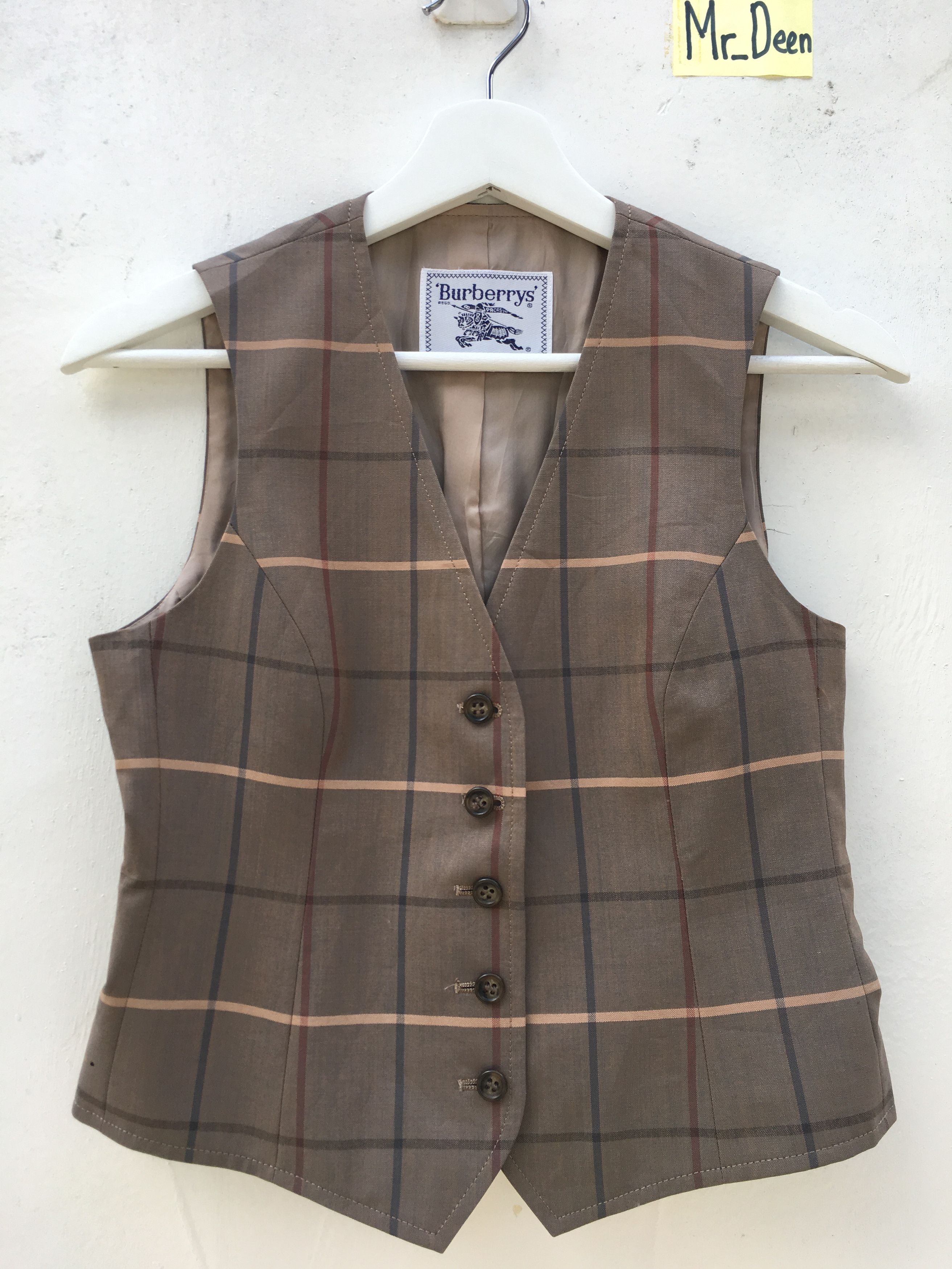 Burberry Vintage Burberry Vest Novacheck Made in Japan Size US S / EU 44-46 / 1 - 1 Thumbnail