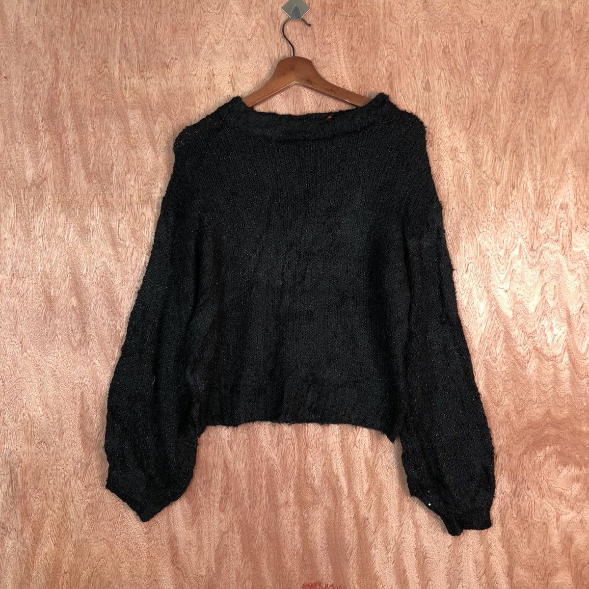 Homespun Knitwear Japanese Brand Black Mohair Baggy Knitwear Size US M / EU 48-50 / 2 - 1 Thumbnail