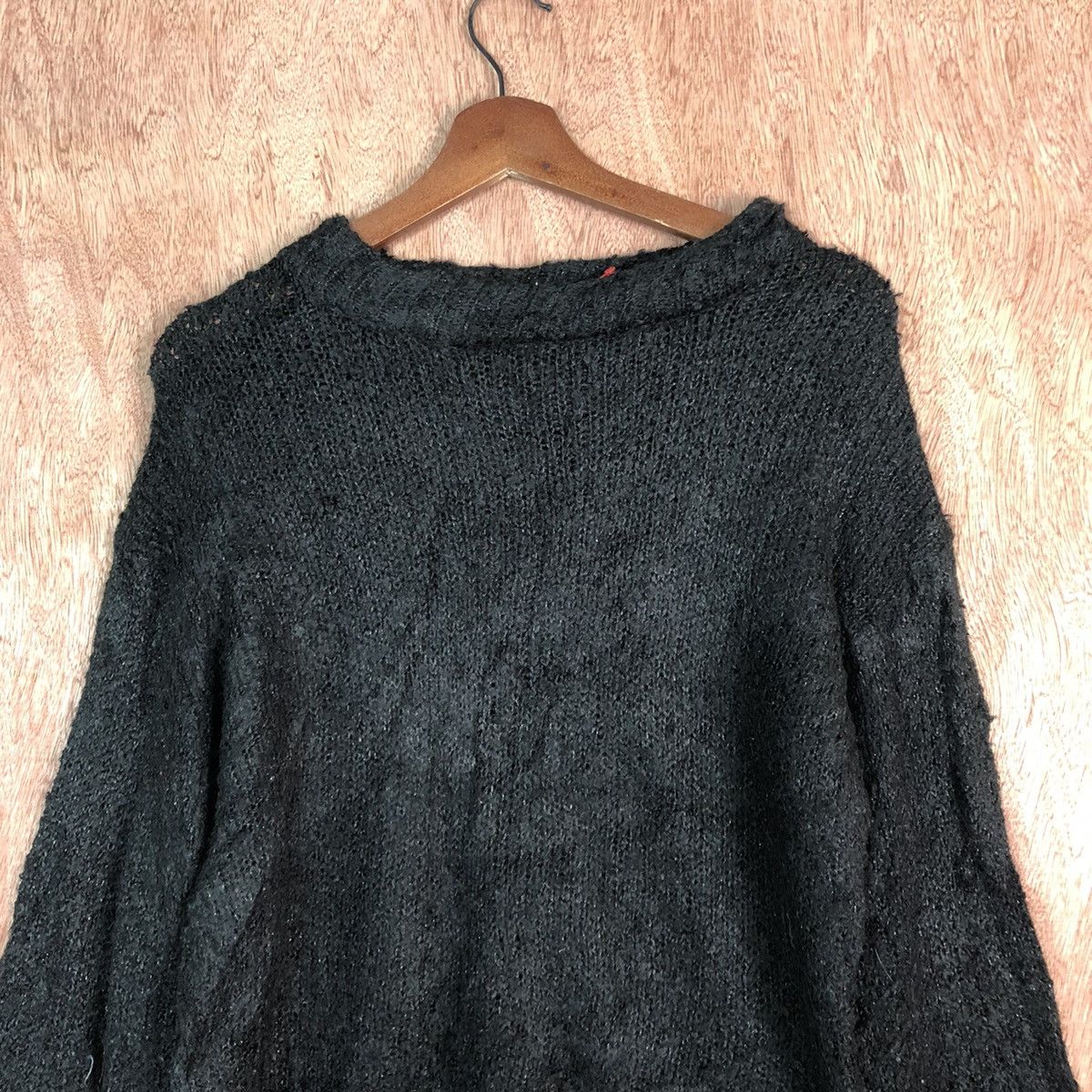 Homespun Knitwear Japanese Brand Black Mohair Baggy Knitwear Size US M / EU 48-50 / 2 - 2 Thumbnail