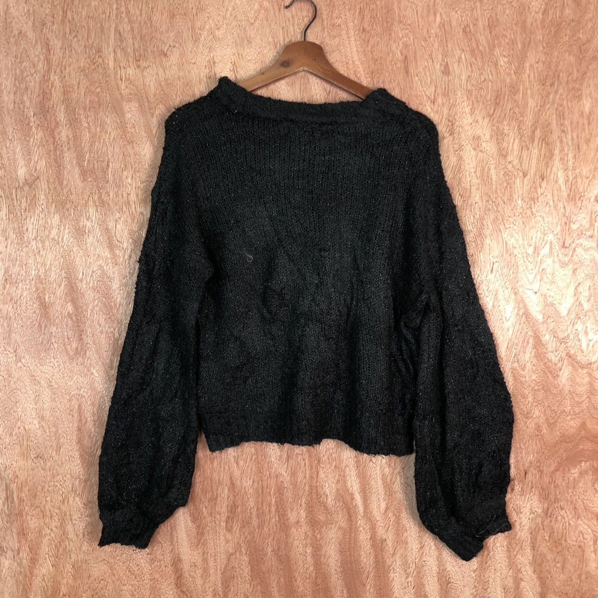 Homespun Knitwear Japanese Brand Black Mohair Baggy Knitwear Size US M / EU 48-50 / 2 - 9 Thumbnail