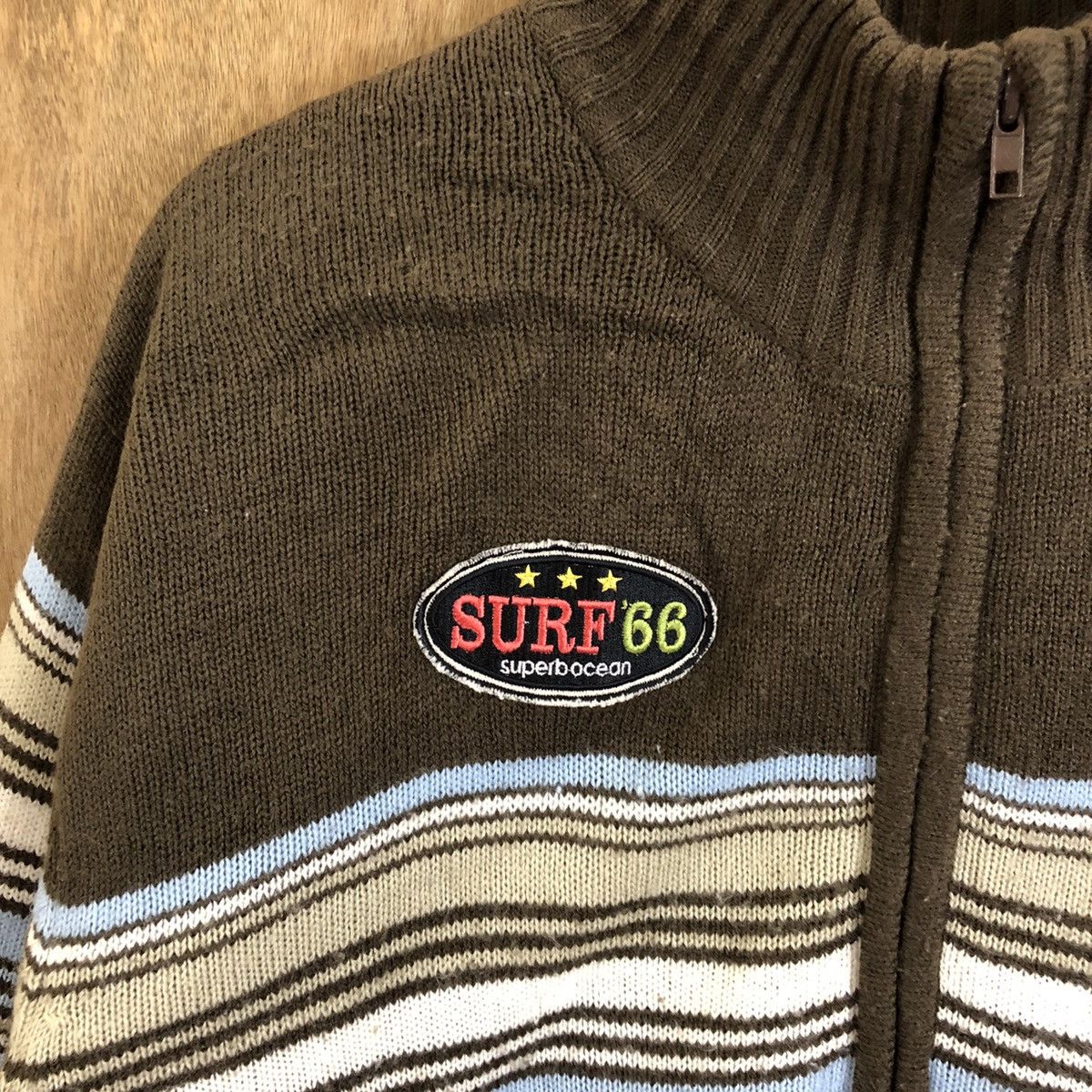 Vintage Surf 66 Brown Knitwear Sweater #125 Size US L / EU 52-54 / 3 - 4 Thumbnail