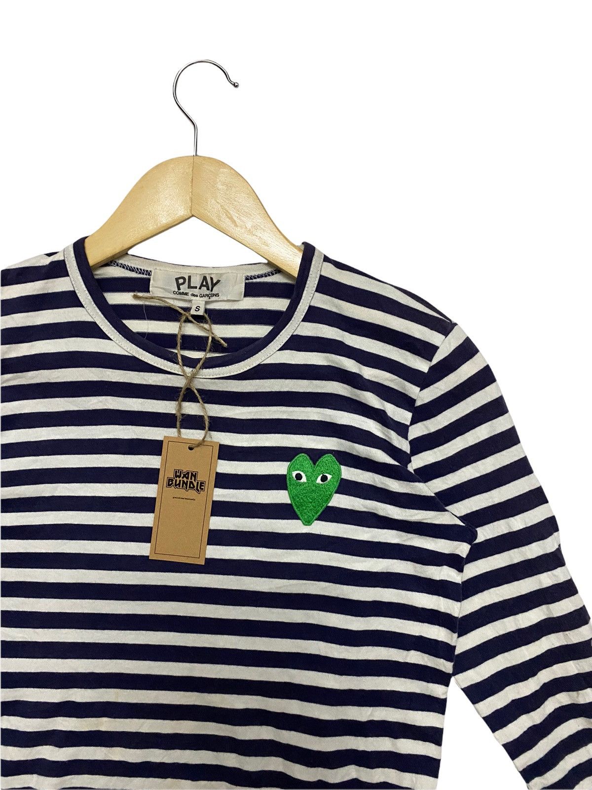 Comme des Garcons Comme des Garçons PLAY Long Sleeve Stripe Shirt Size S / US 4 / IT 40 - 2 Thumbnail