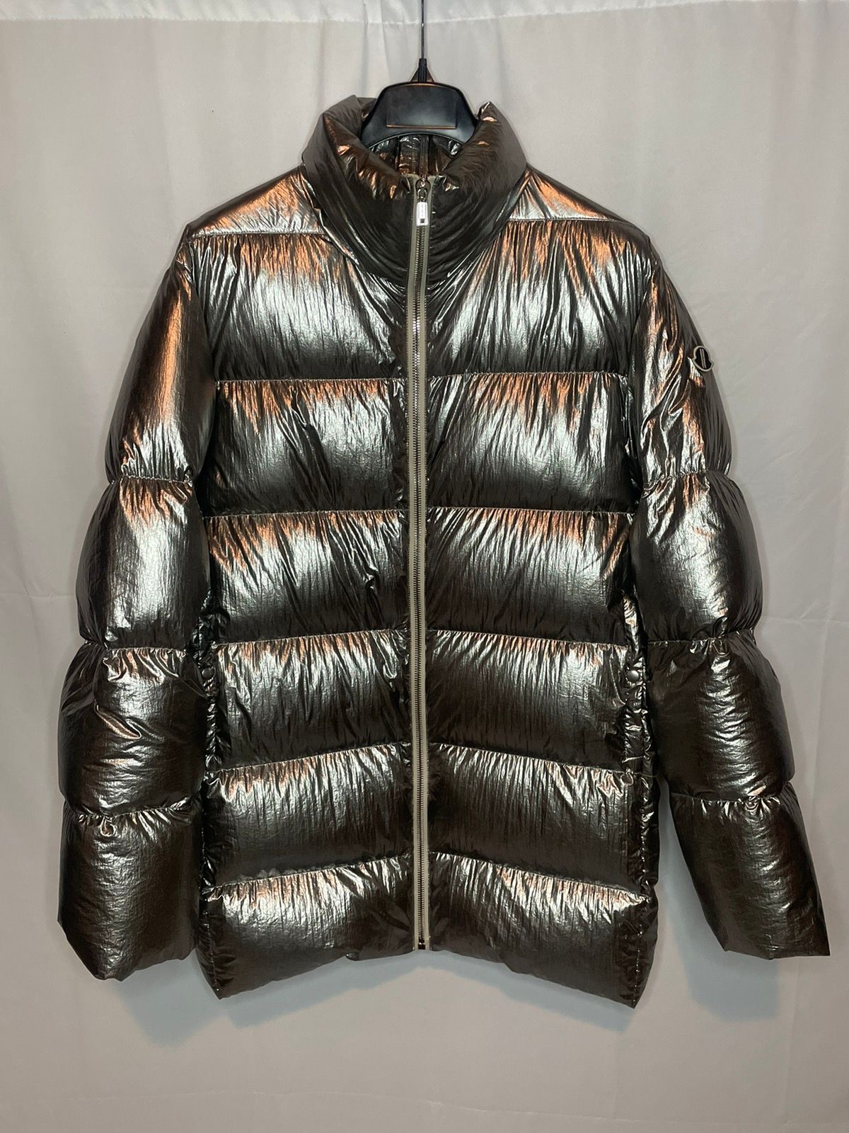 Rick Owens Moncler x Rick Owens Cyclopic Silver Puffer Coat | Grailed