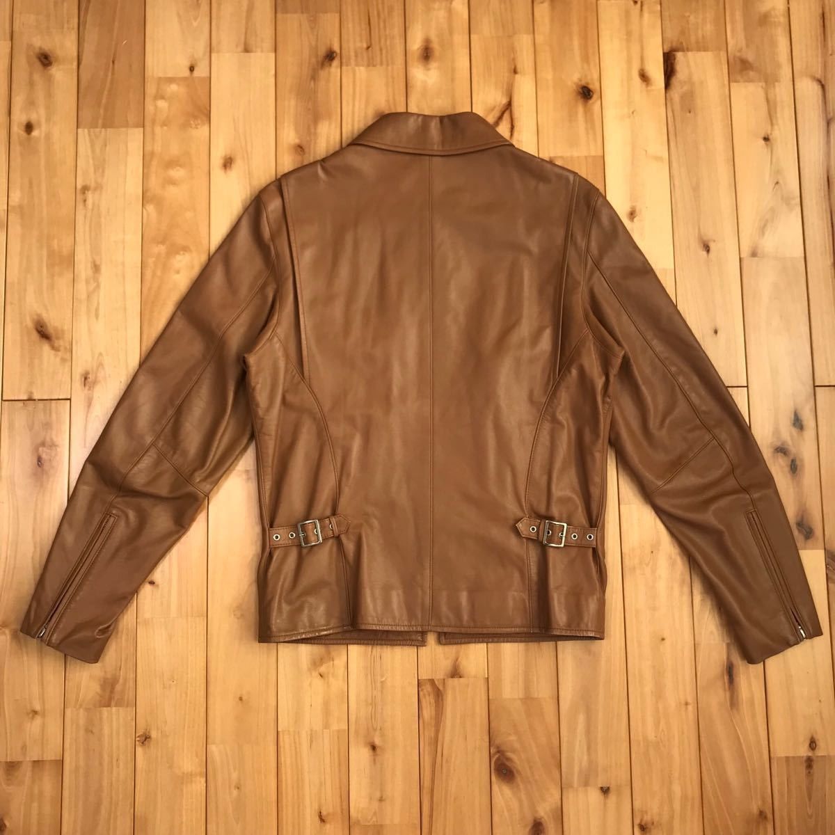 Bape × Vintage BAPE vintage Sheepskin leather motercycle jacket ape NIGO Size US M / EU 48-50 / 2 - 2 Thumbnail