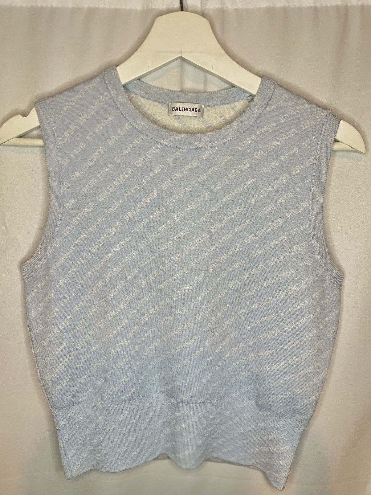 Balenciaga Balenciaga Jacquard Sleeveless Sweater Vest Size S / US 4 / IT 40 - 1 Thumbnail