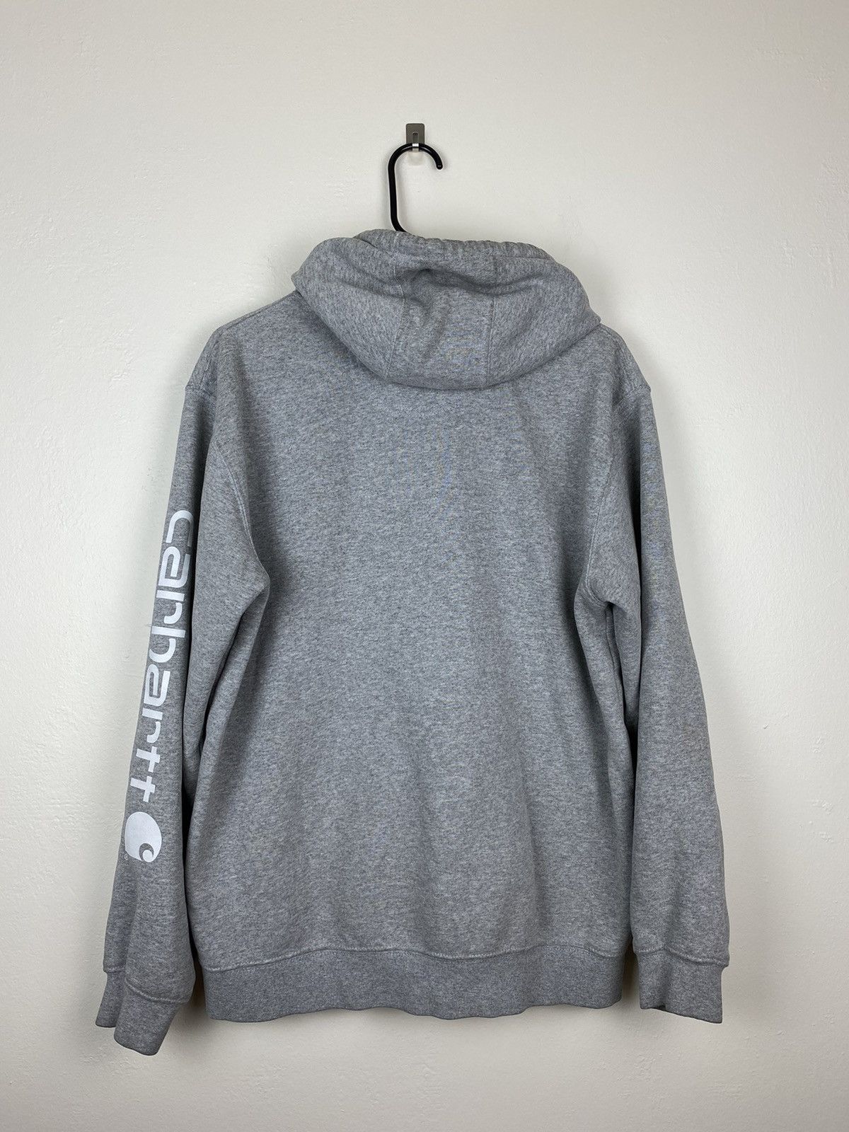 Carhartt × Vintage Vintage Carhartt Grey Pullover Hoodie Original Fit Workwear Size US M / EU 48-50 / 2 - 2 Thumbnail