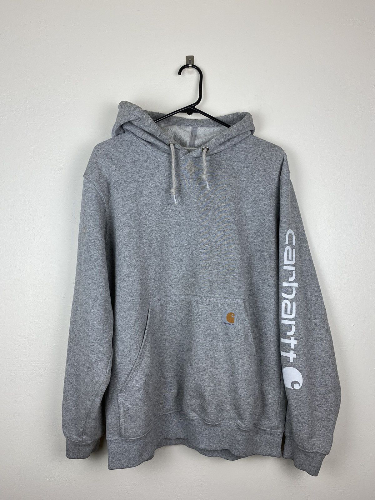 Carhartt × Vintage Vintage Carhartt Grey Pullover Hoodie Original Fit Workwear Size US M / EU 48-50 / 2 - 1 Thumbnail
