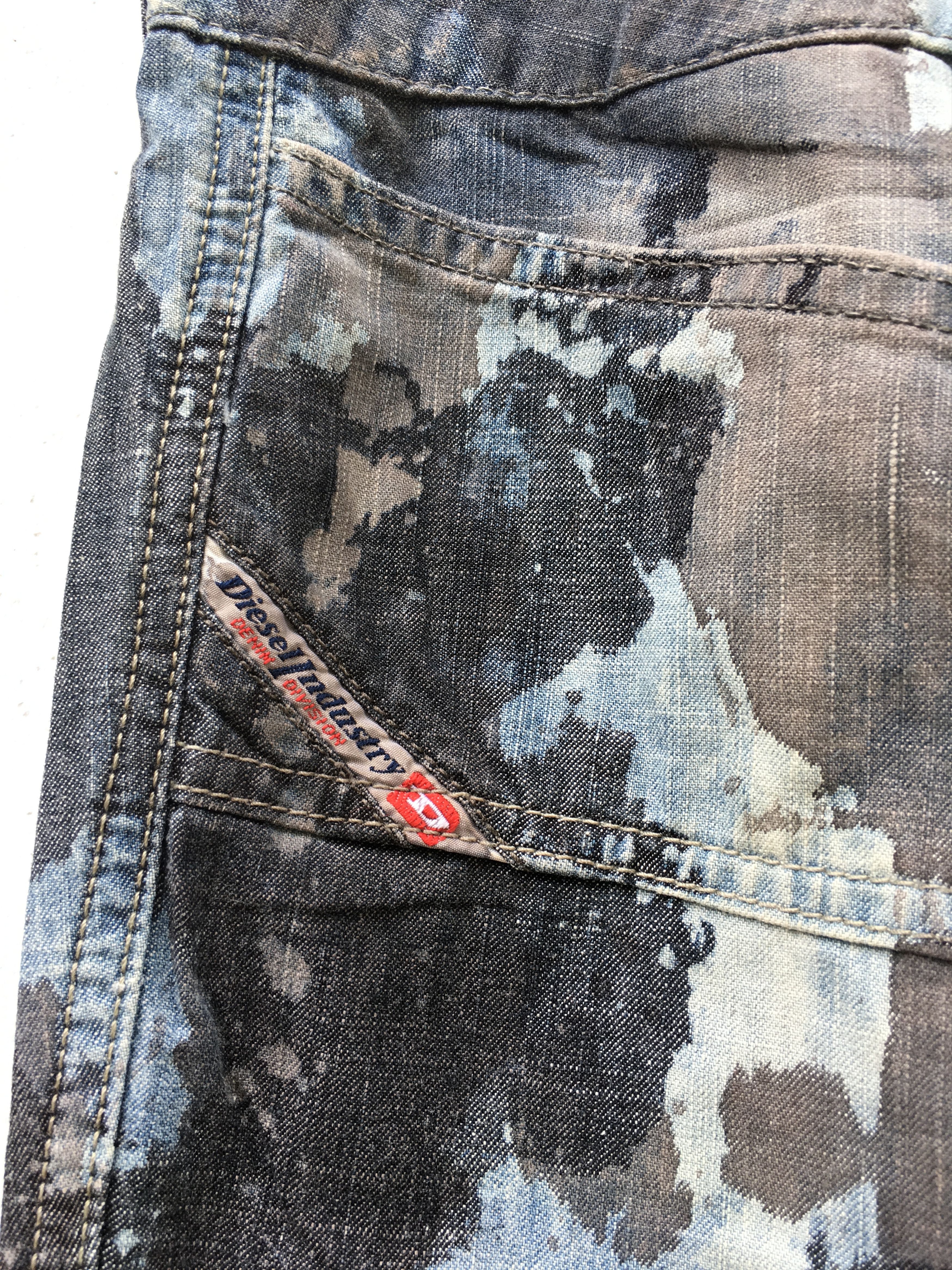 Diesel Rare Diesel Acid Wash Distress Denim Size US 34 / EU 50 - 6 Thumbnail