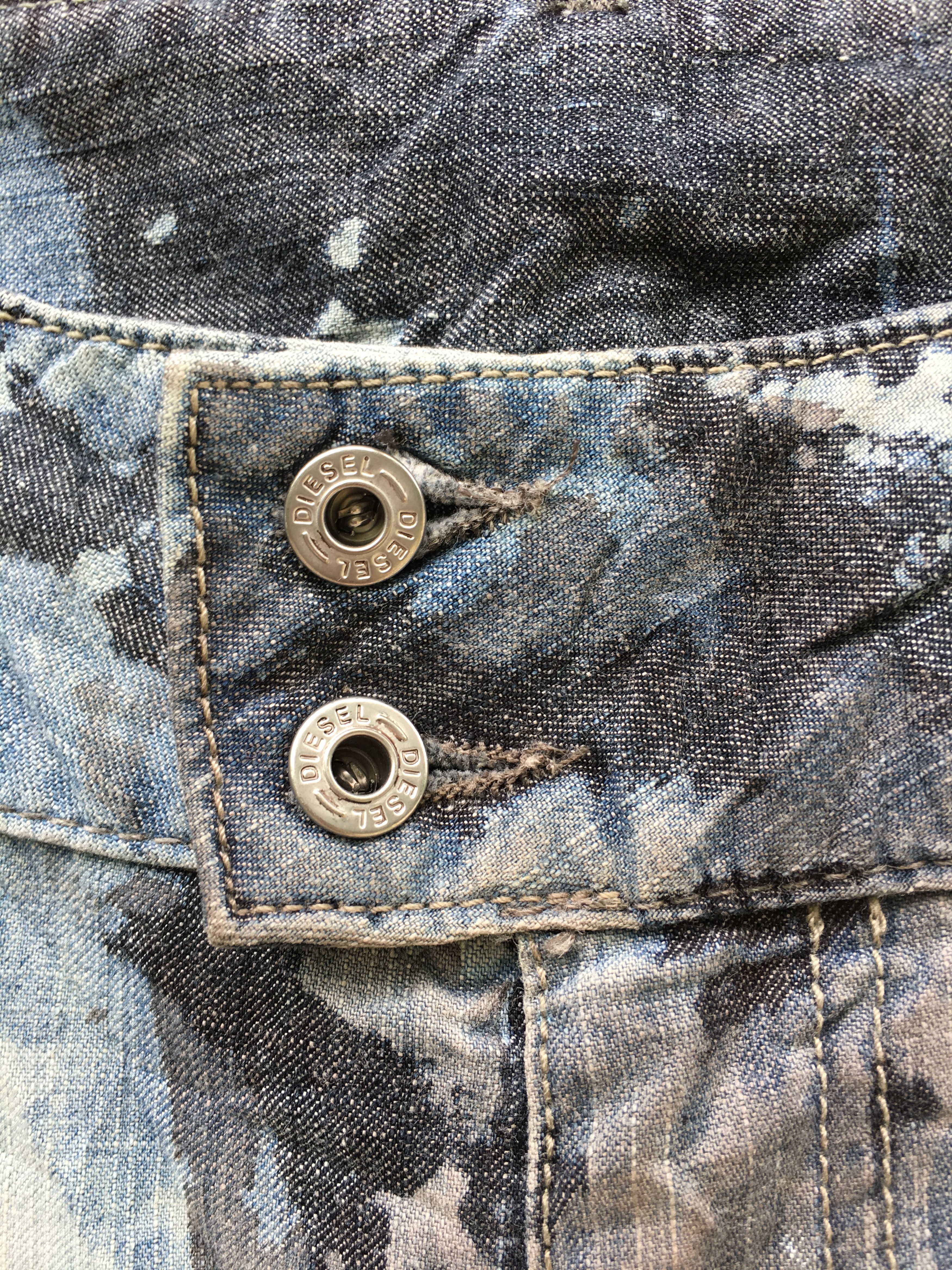Diesel Rare Diesel Acid Wash Distress Denim Size US 34 / EU 50 - 7 Thumbnail