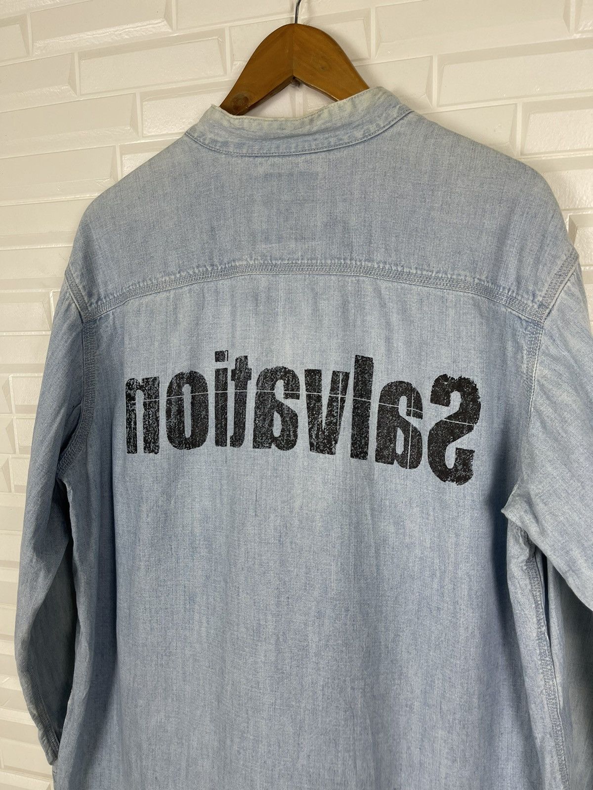 Neighborhood × Vintage 💥Vintage NEIGHBORHOOD SALVATION Chambrey Streetwear Size US M / EU 48-50 / 2 - 2 Thumbnail