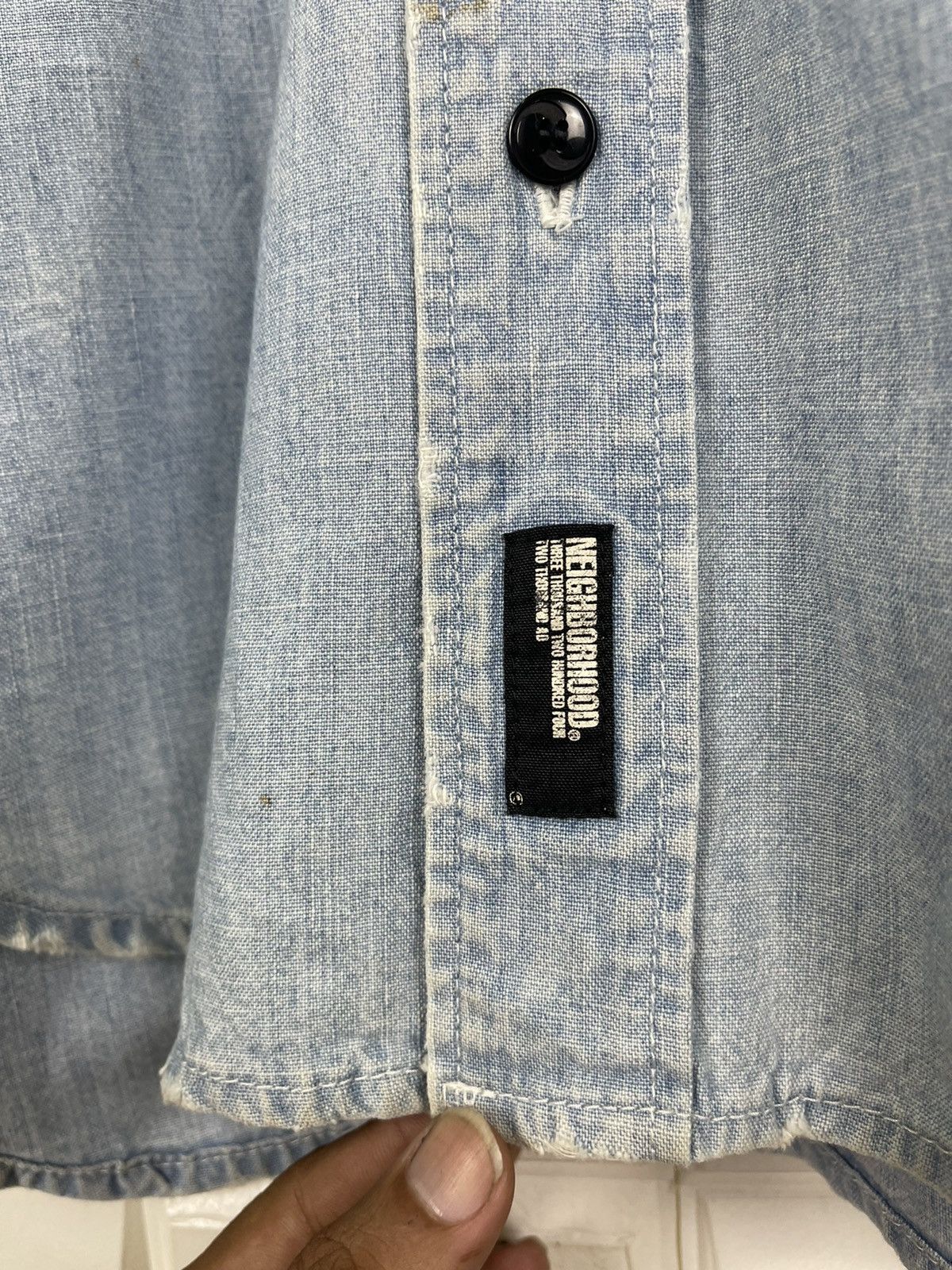 Neighborhood × Vintage 💥Vintage NEIGHBORHOOD SALVATION Chambrey Streetwear Size US M / EU 48-50 / 2 - 5 Thumbnail