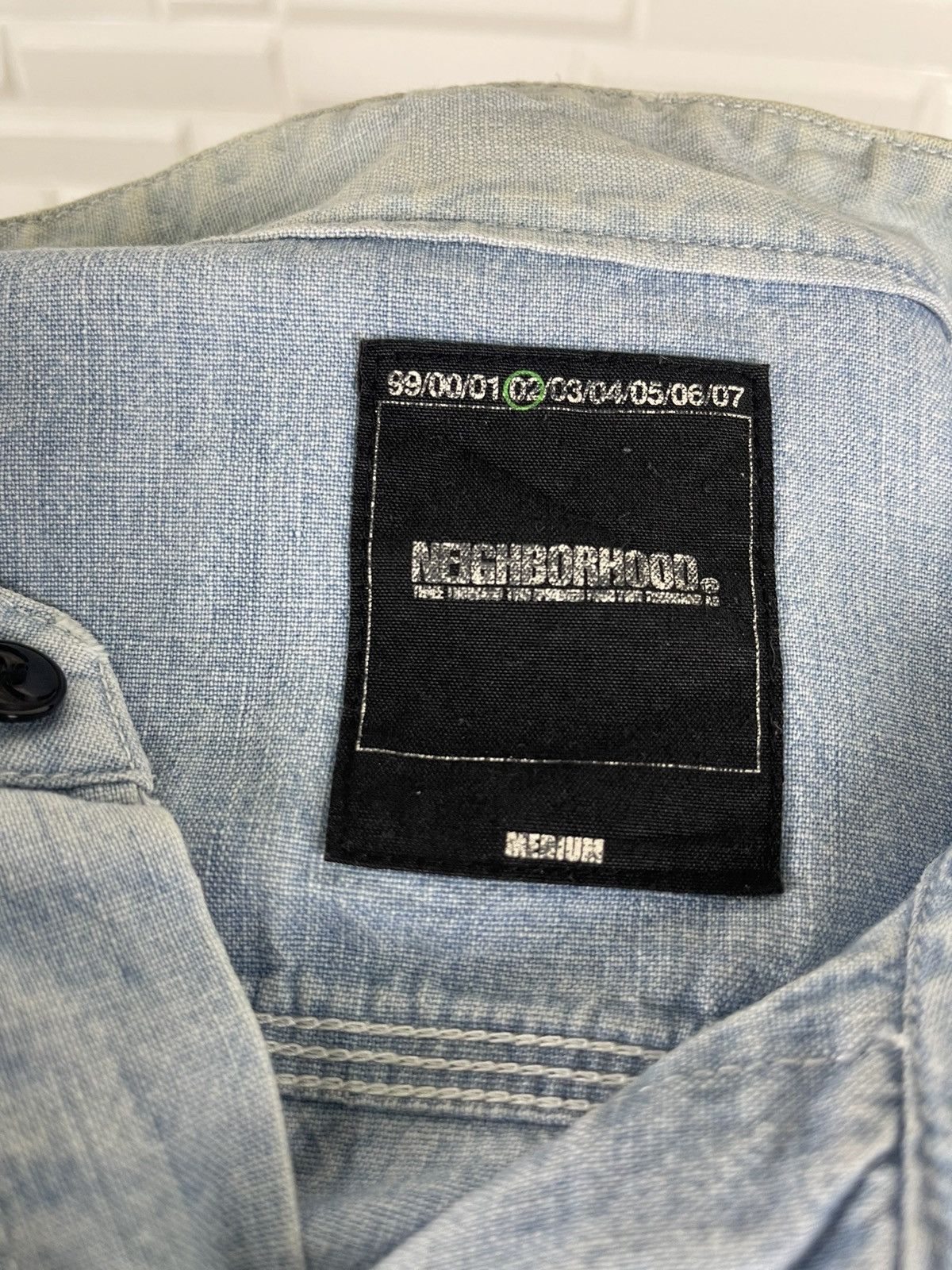 Neighborhood × Vintage 💥Vintage NEIGHBORHOOD SALVATION Chambrey Streetwear Size US M / EU 48-50 / 2 - 6 Thumbnail