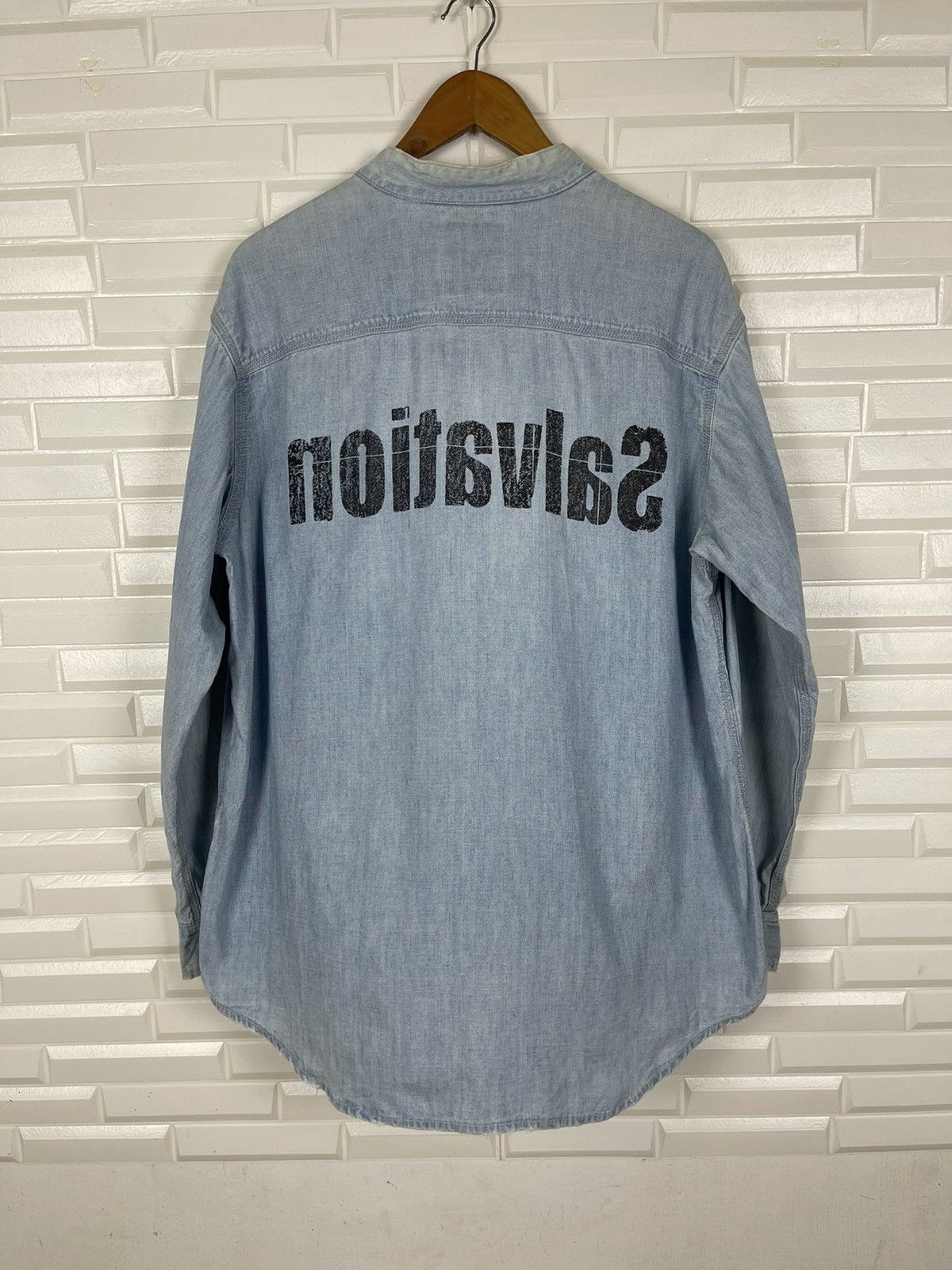 Neighborhood × Vintage 💥Vintage NEIGHBORHOOD SALVATION Chambrey Streetwear Size US M / EU 48-50 / 2 - 7 Thumbnail