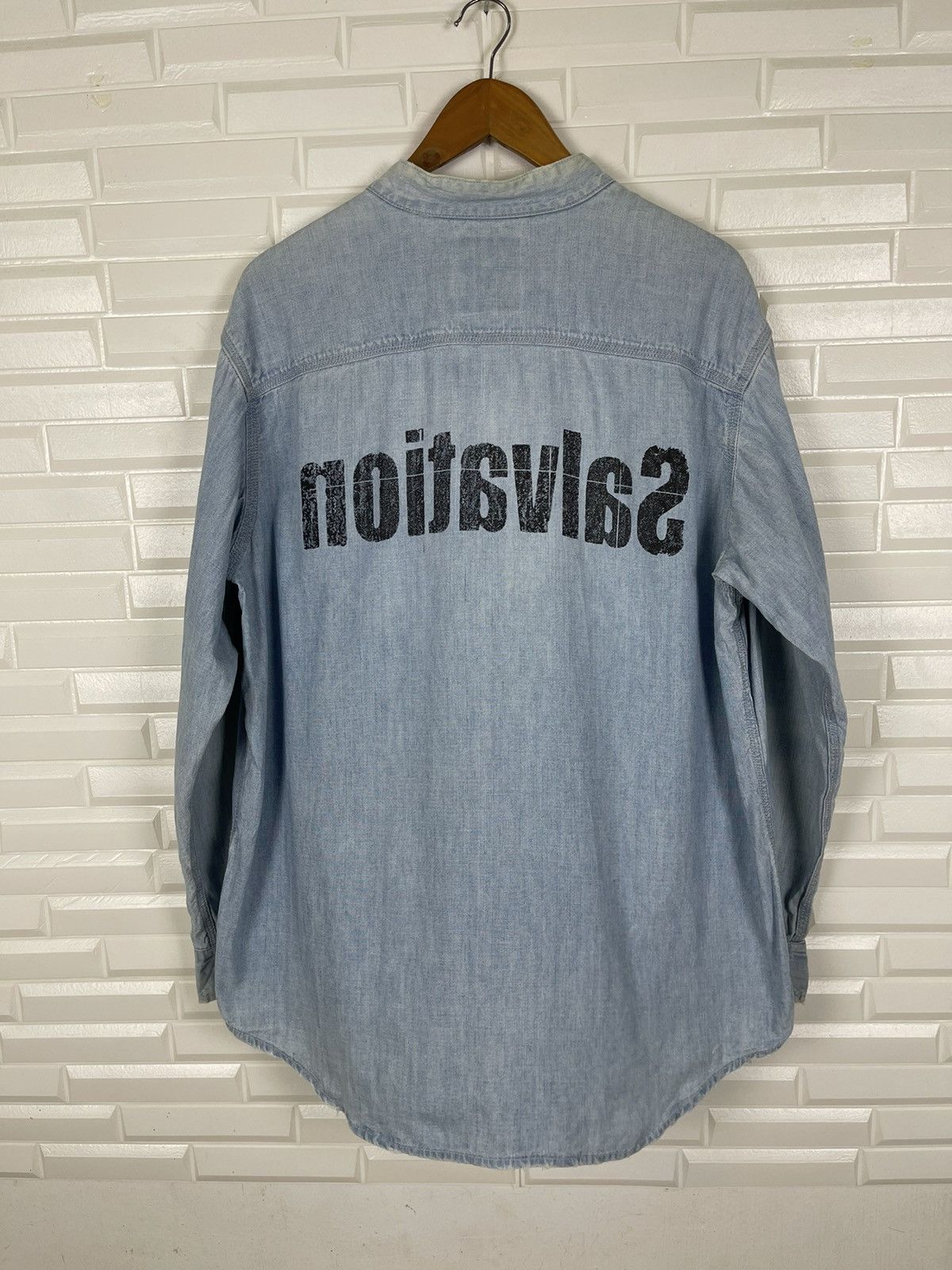 Neighborhood × Vintage 💥Vintage NEIGHBORHOOD SALVATION Chambrey Streetwear Size US M / EU 48-50 / 2 - 1 Thumbnail