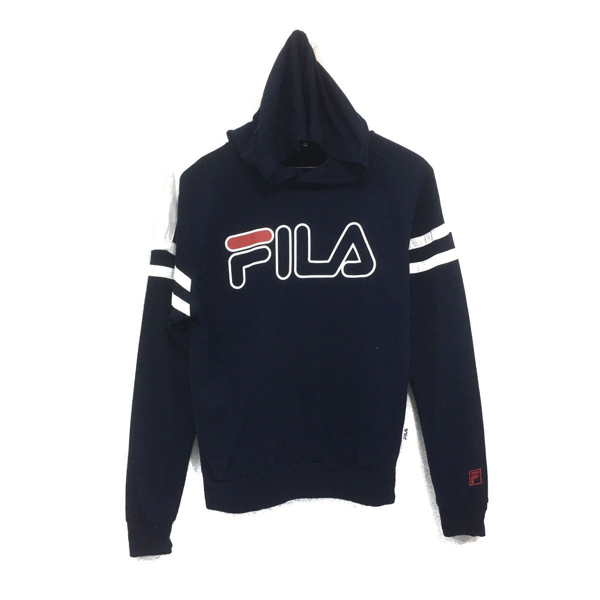 Fila × Vintage FILA Sweatshirt Hoodie Spellout FILA Pullover Jumper Size US S / EU 44-46 / 1 - 1 Thumbnail