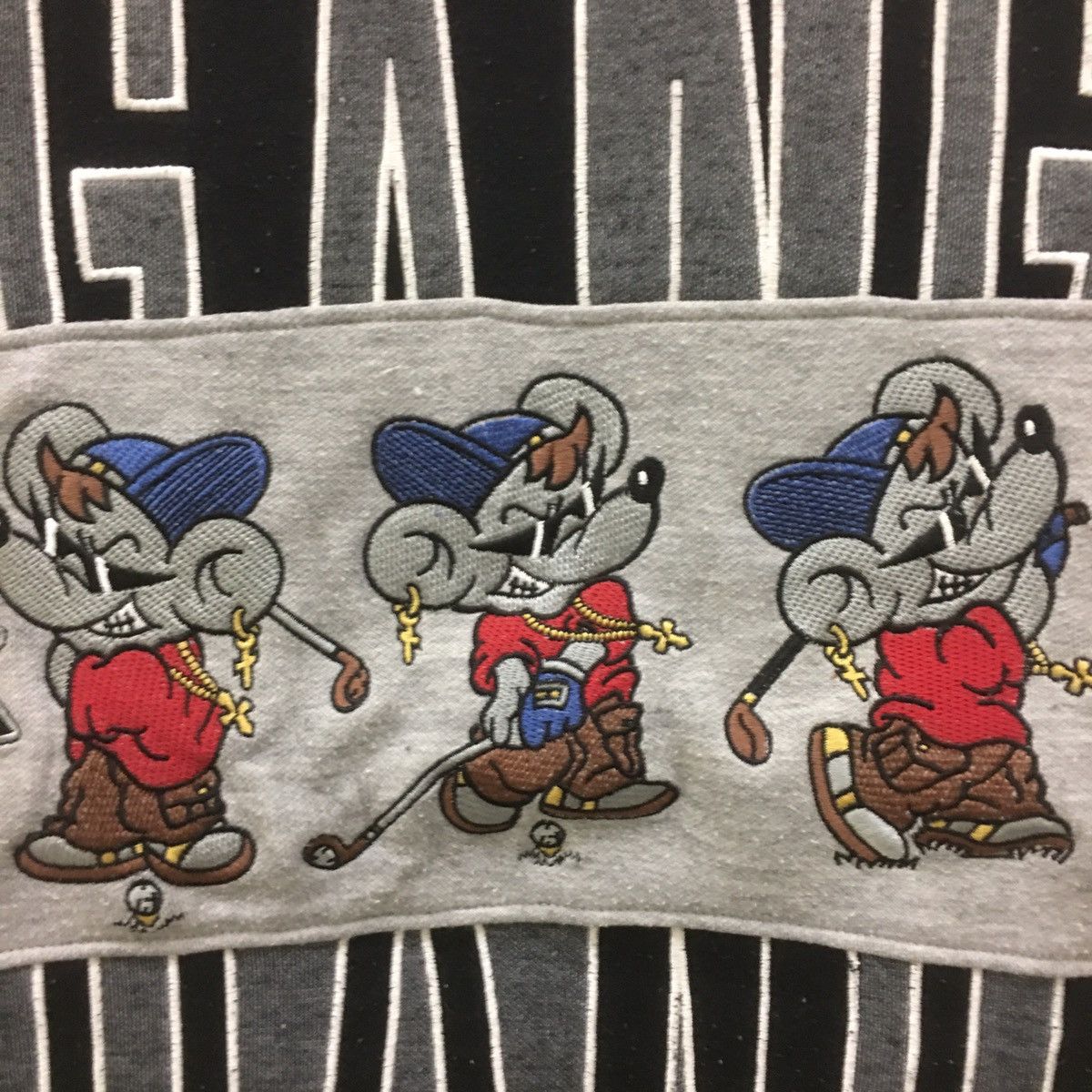 Japanese Brand × Vintage Vintage Black Geng Sweatshirt Embroidery BigLogo Black Geng Size US L / EU 52-54 / 3 - 4 Thumbnail