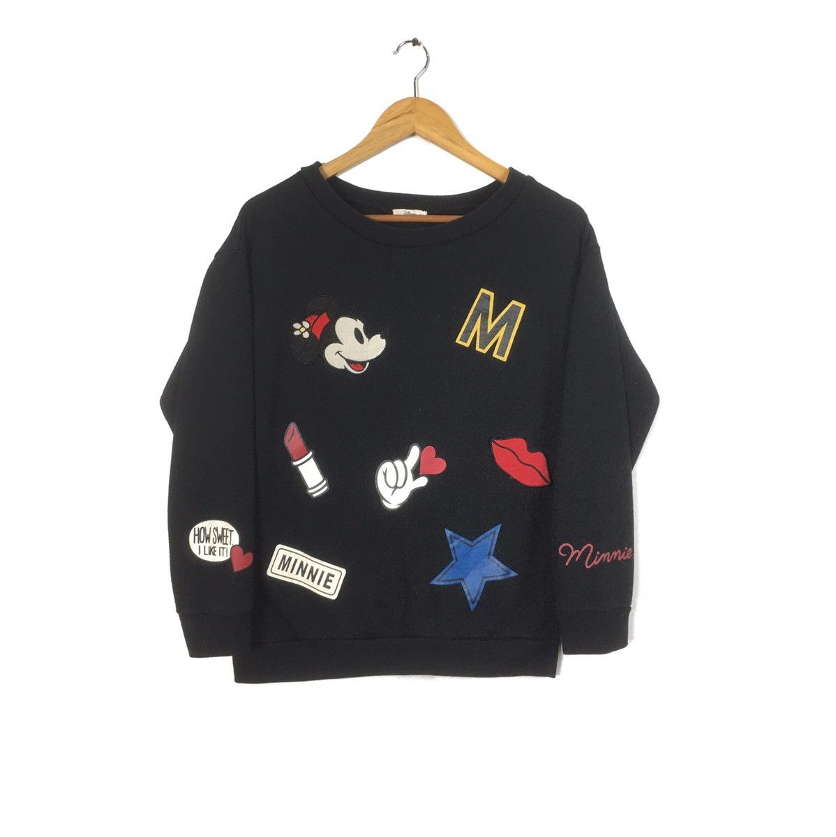 Cartoon Network × Disney × Mickey Mouse Vintage Minnie Mouse Sweatshirt Biglogo Embroidery Size US S / EU 44-46 / 1 - 1 Thumbnail