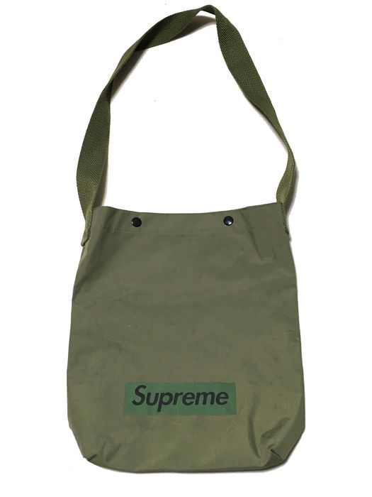 Supreme 2010 Green Box Logo Military Shoulder Bag | Grailed