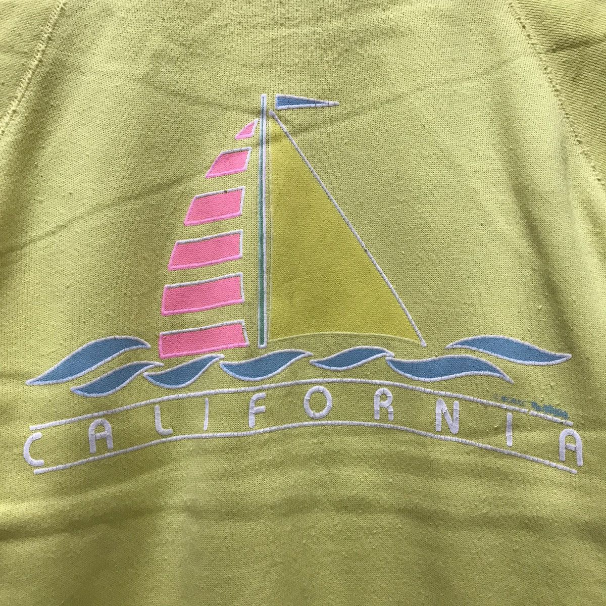 Hanes × Vintage Vintage 90’s California Sweatshirt Big Logo Yacht Size US M / EU 48-50 / 2 - 2 Thumbnail