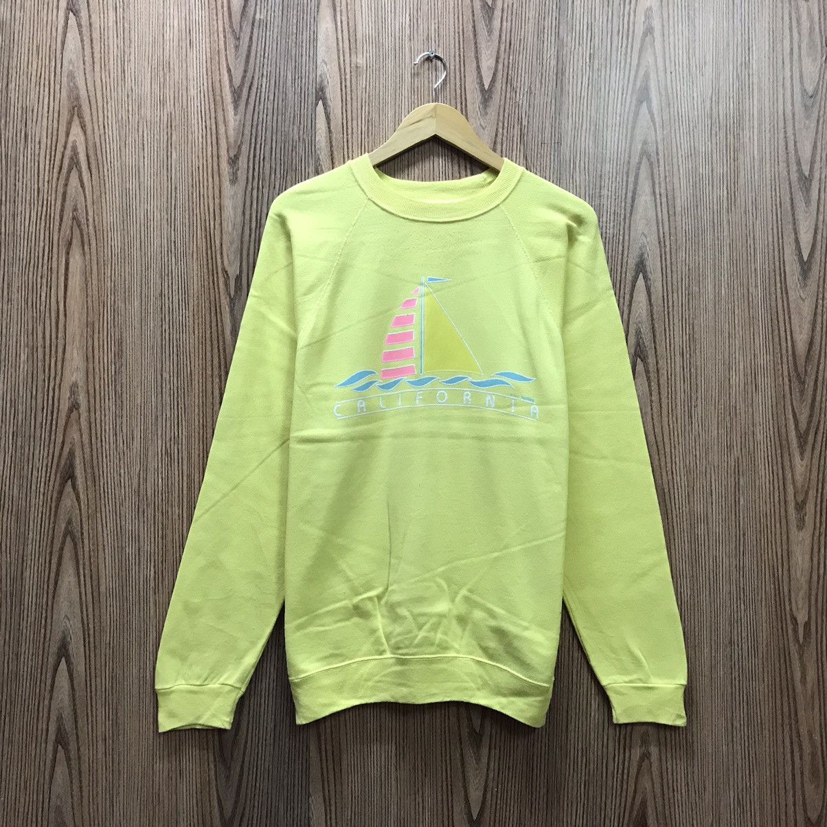 Hanes × Vintage Vintage 90’s California Sweatshirt Big Logo Yacht Size US M / EU 48-50 / 2 - 1 Thumbnail