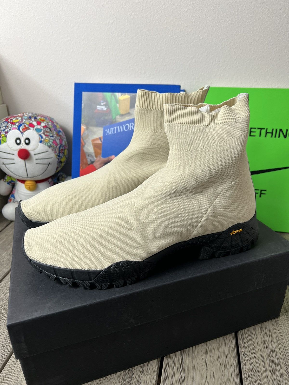 image of Alyx Roa Vibram Knit Hiking Boots in Creme, Men's (Size 12)