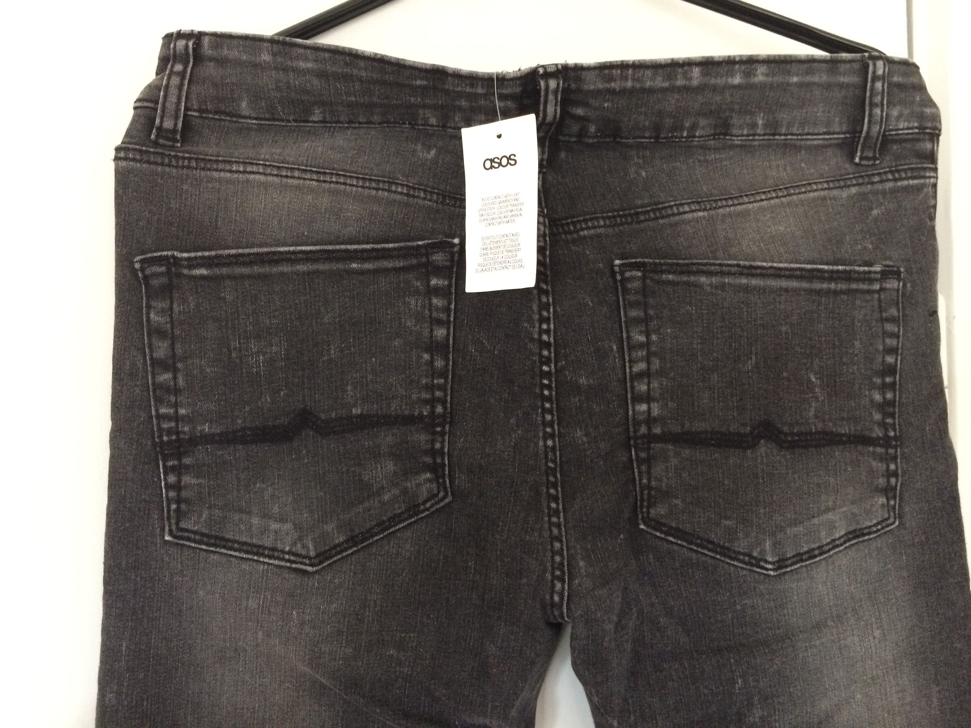 Asos Designer jeans - not leather biker pants jacket coat Size US 32 / EU 48 - 6 Thumbnail
