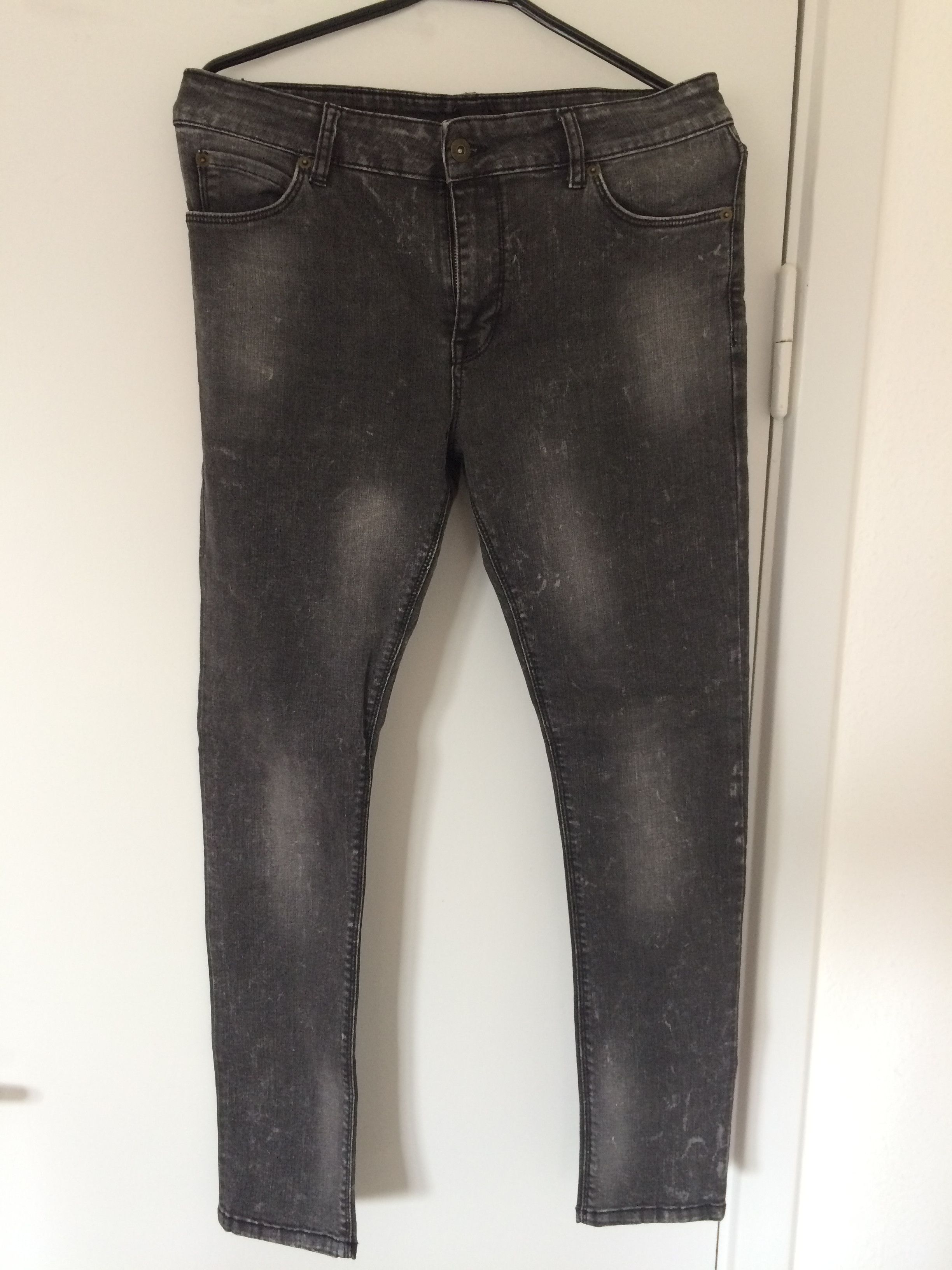 Asos Designer jeans - not leather biker pants jacket coat Size US 32 / EU 48 - 1 Thumbnail