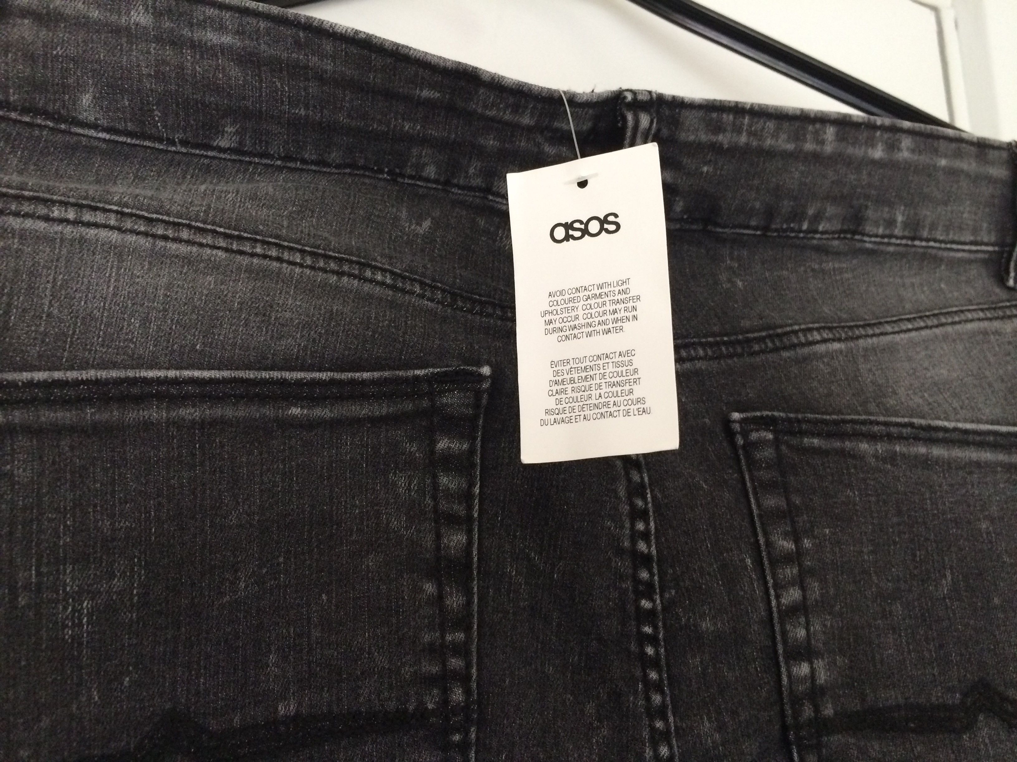 Asos Designer jeans - not leather biker pants jacket coat Size US 32 / EU 48 - 5 Thumbnail