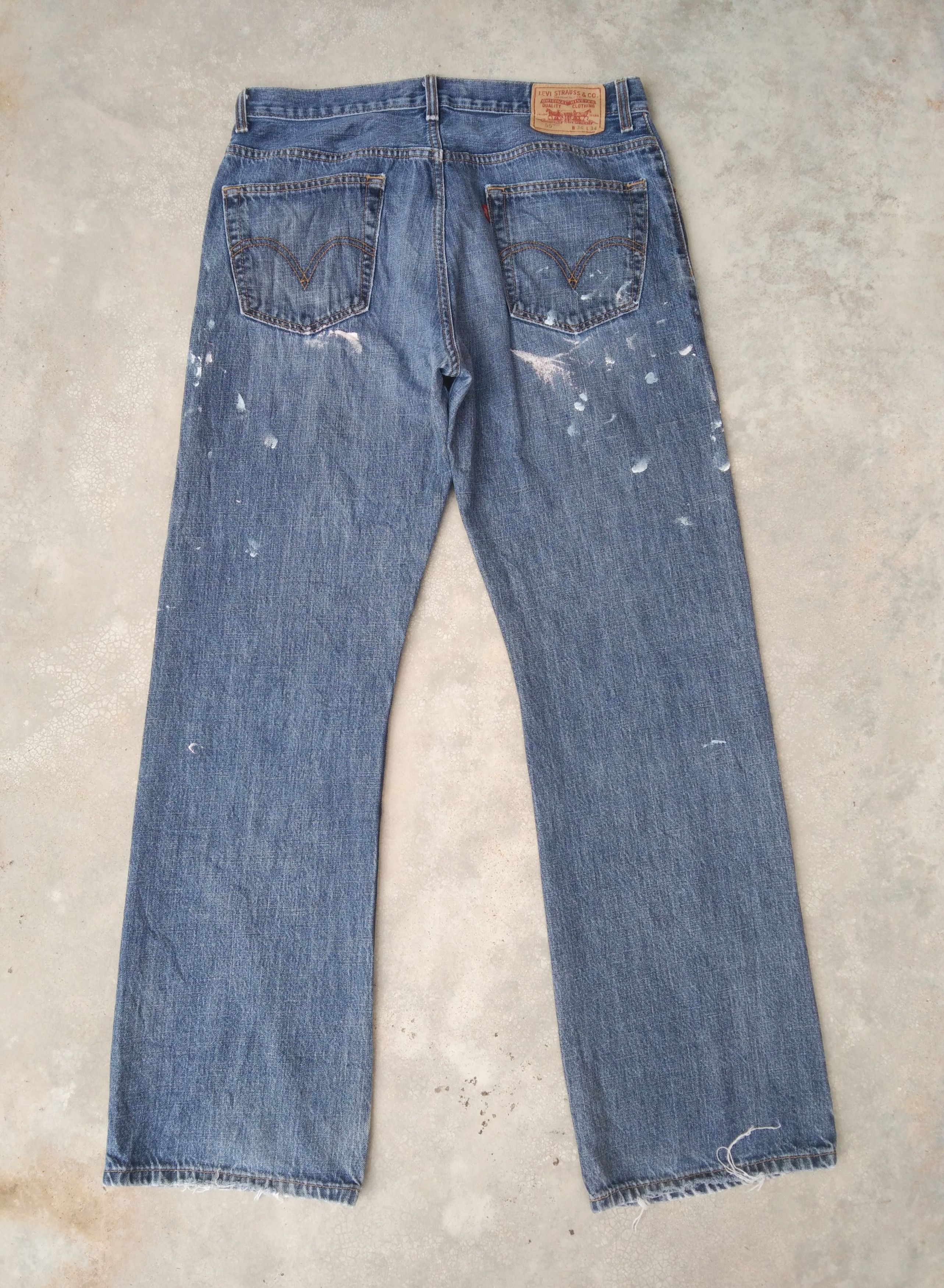 Levi's Vintage Levi's Jeans 557 Relaxed Boot Cut Painter Denim Size US 34 / EU 50 - 2 Thumbnail