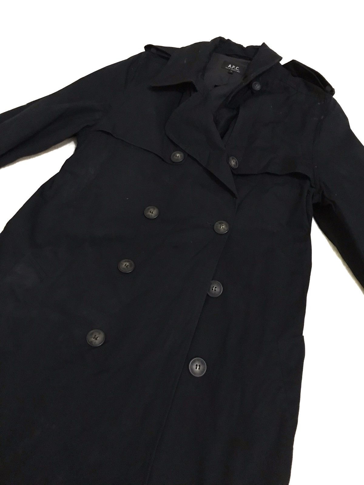 a.p.c long trench coat 90s archive