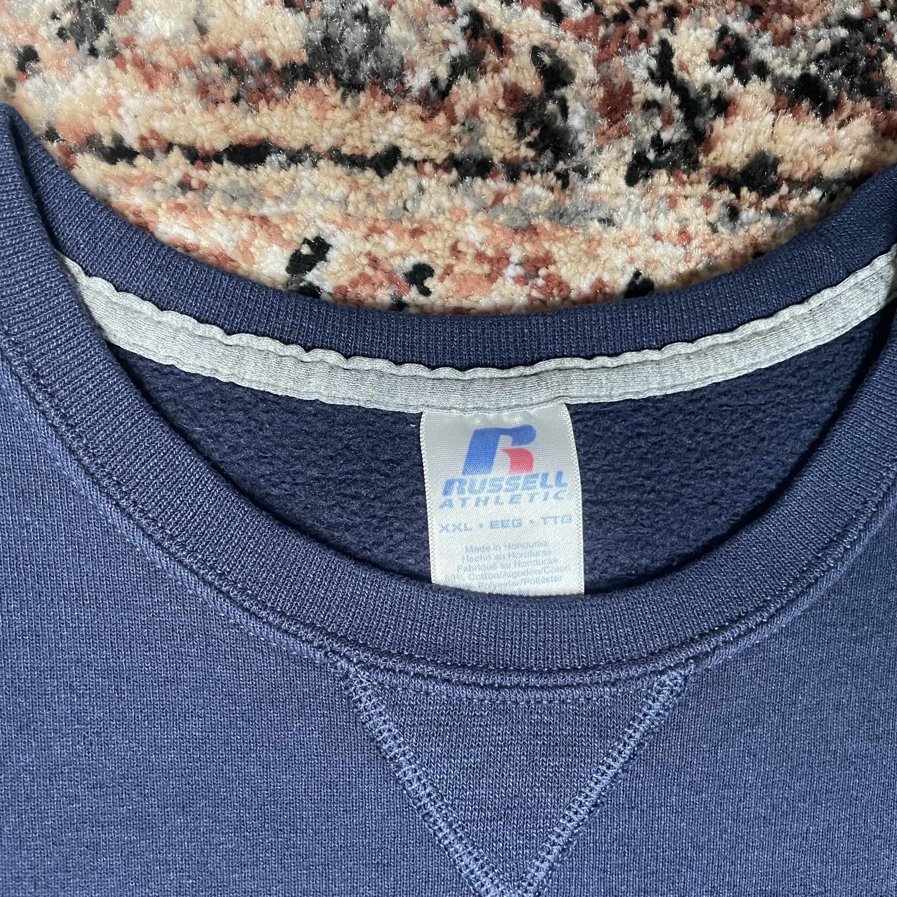 Russell Athletic Russell Navy Blue Crewneck Sweater Size US XXL / EU 58 / 5 - 2 Thumbnail