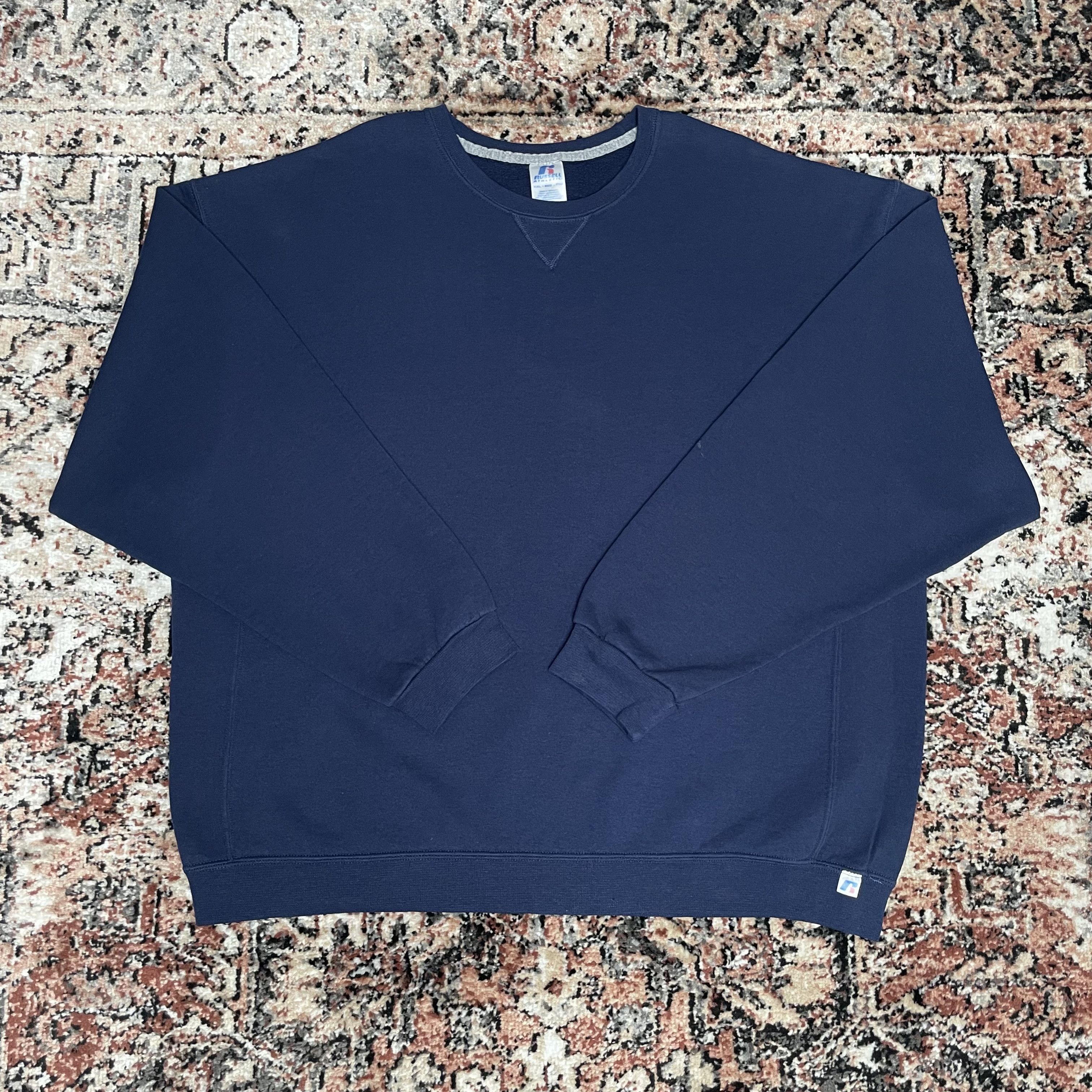 Russell Athletic Russell Navy Blue Crewneck Sweater Size US XXL / EU 58 / 5 - 1 Thumbnail