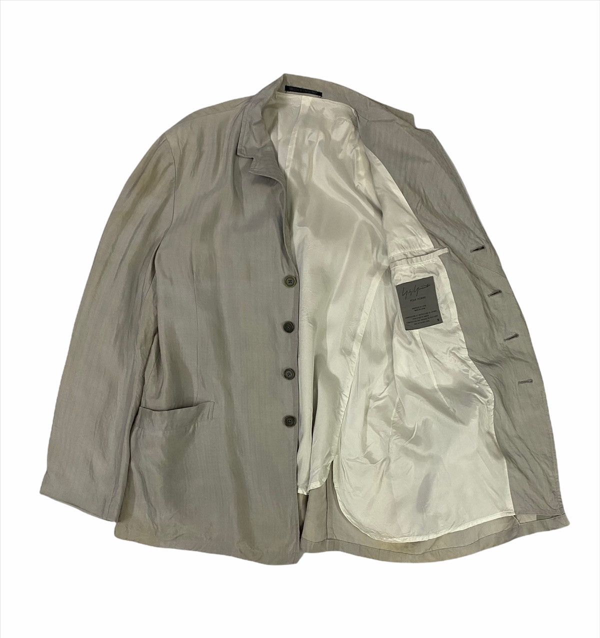 Vintage Vintage Yohji Yamamoto Pour Homme Blazer Size US M / EU 48-50 / 2 - 2 Thumbnail