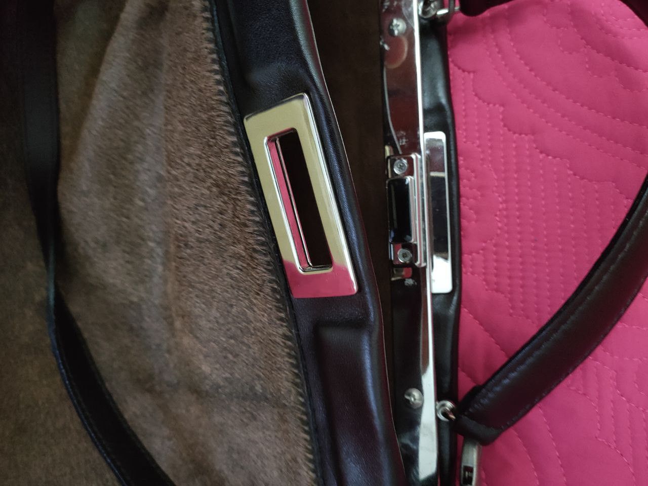 Genuine Leather Rare Fur/Leather Messenger Bag Size ONE SIZE - 9 Thumbnail
