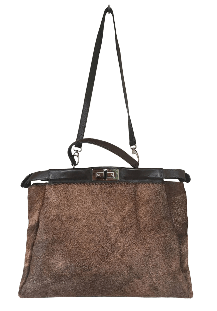 Genuine Leather Rare Fur/Leather Messenger Bag Size ONE SIZE - 1 Thumbnail