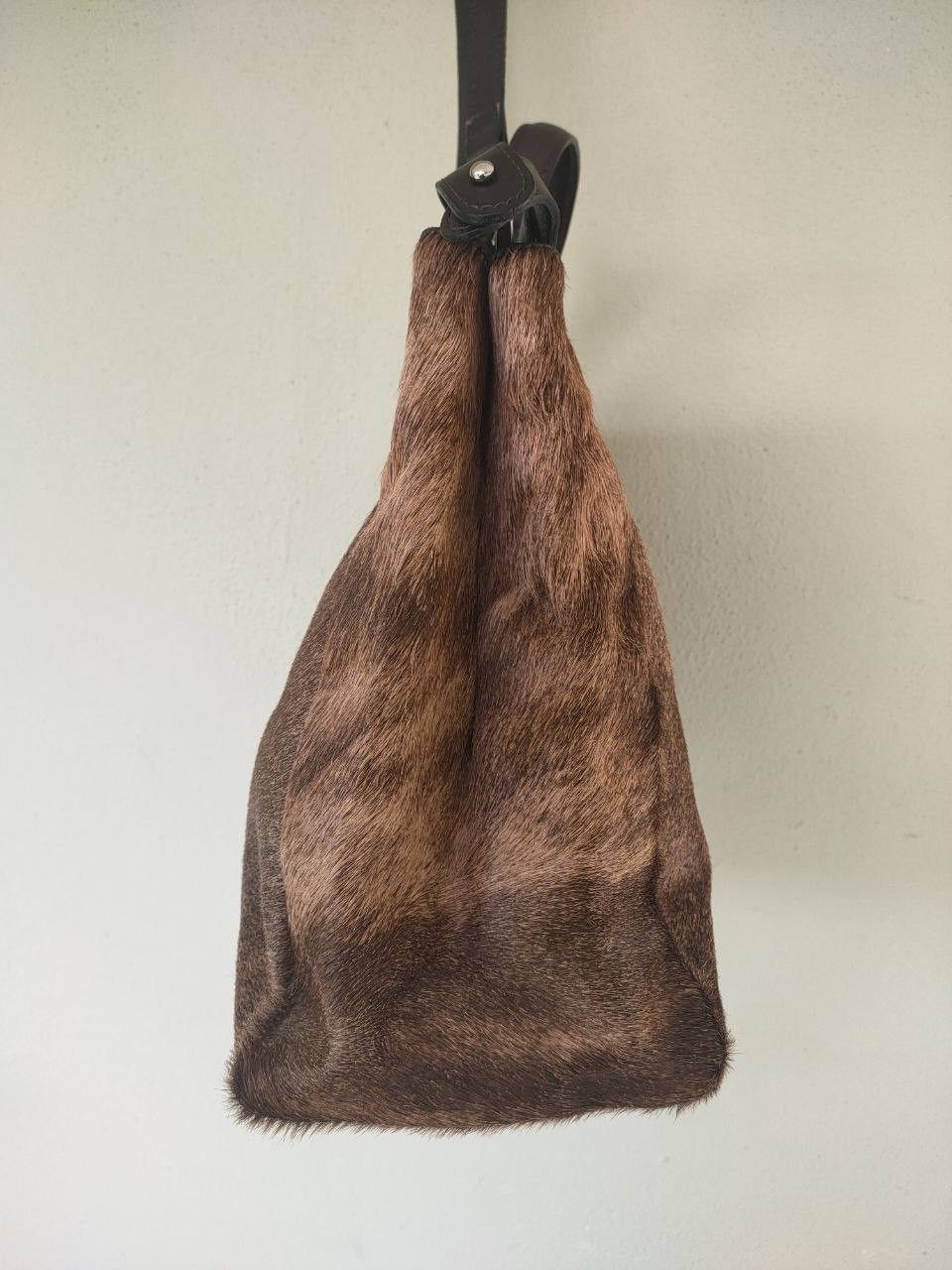 Genuine Leather Rare Fur/Leather Messenger Bag Size ONE SIZE - 6 Thumbnail