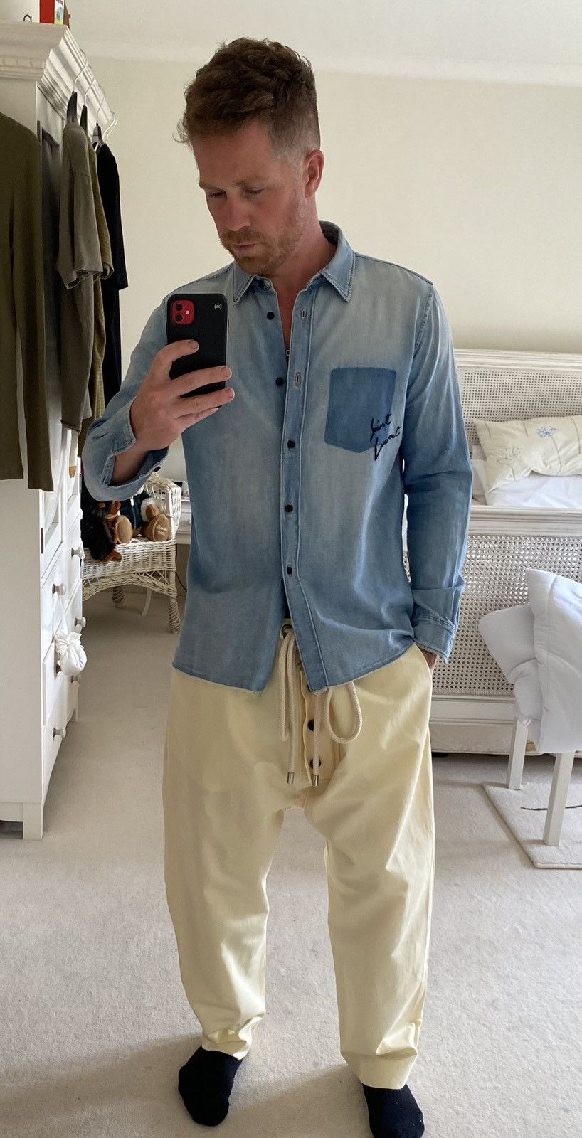 image of $799 Marni Drawstring Summer Casual Sailor Pants Trousers in Cream, Men's (Size 32)