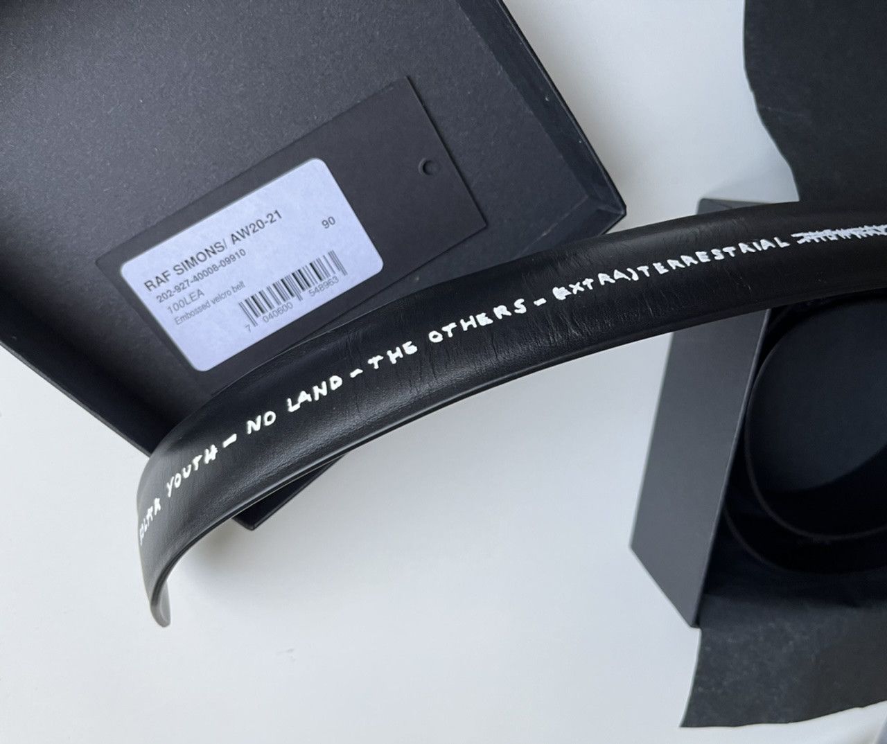 Raf Simons RAF SIMONS 20AW SOLAR YOUTH SLOGAN VELCRO BELT 90 Size 32 - 2 Thumbnail