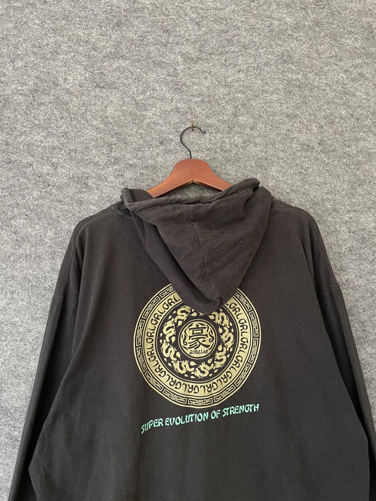 Vintage Y2K GORILLA BLACK HOODIE 3L Size US XXL / EU 58 / 5 - 4 Thumbnail