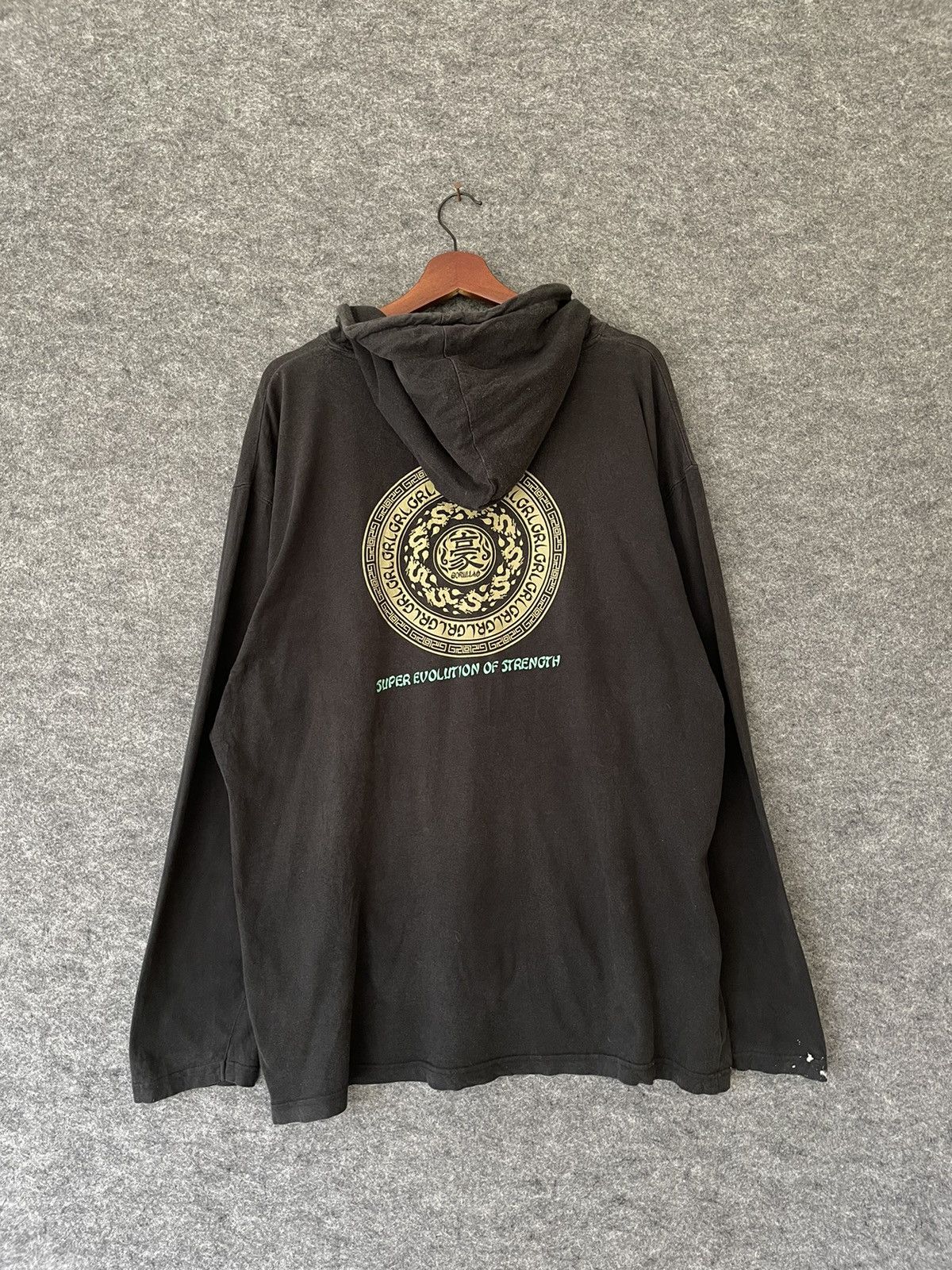Vintage Y2K GORILLA BLACK HOODIE 3L Size US XXL / EU 58 / 5 - 3 Thumbnail