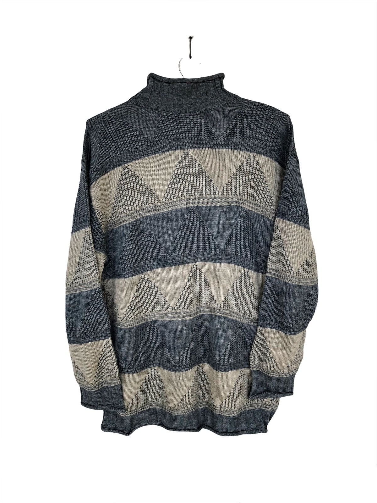 If Six Was Nine GRAIL🔥LGB 🇯🇵 Native Navajo Mock Neck Knit Sweater Size US M / EU 48-50 / 2 - 4 Thumbnail