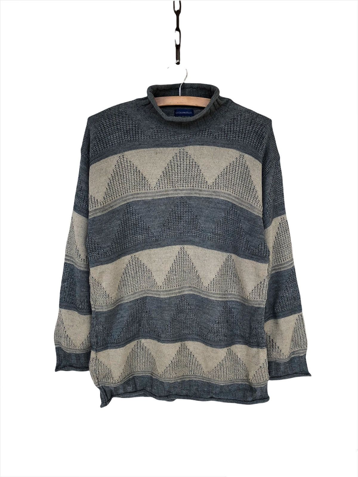 If Six Was Nine GRAIL🔥LGB 🇯🇵 Native Navajo Mock Neck Knit Sweater Size US M / EU 48-50 / 2 - 3 Thumbnail