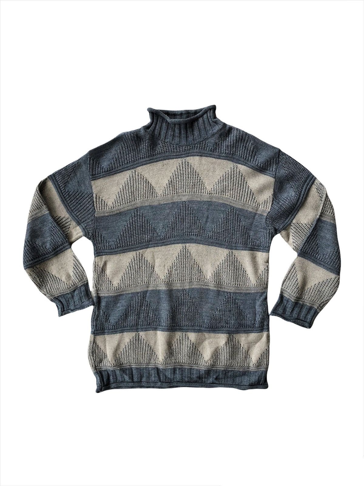 If Six Was Nine GRAIL🔥LGB 🇯🇵 Native Navajo Mock Neck Knit Sweater Size US M / EU 48-50 / 2 - 1 Thumbnail