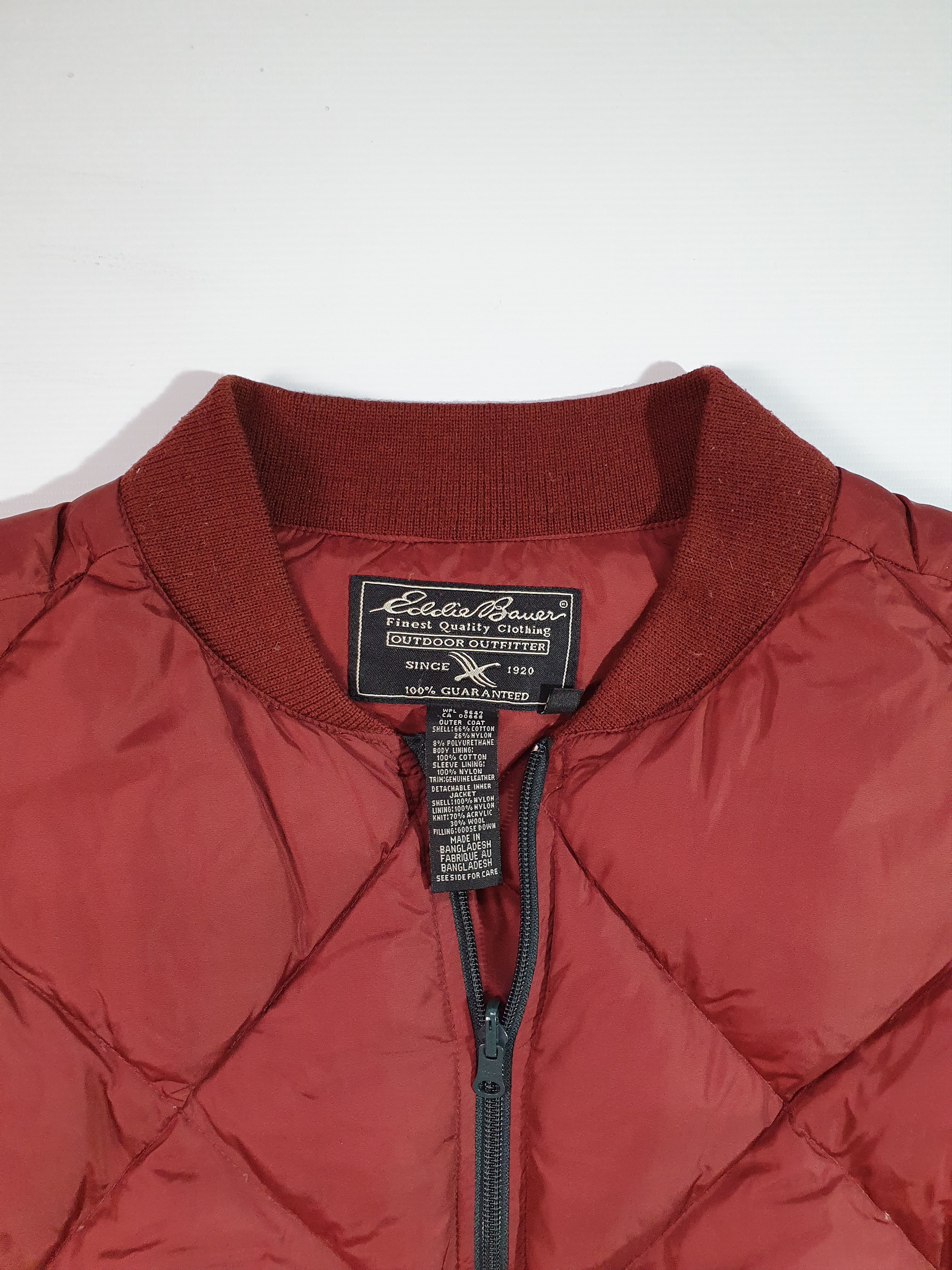 Eddie Bauer × Vintage Vintage 2 in 1 Hunting and Down Jacket Leather Collar Size US L / EU 52-54 / 3 - 18 Thumbnail