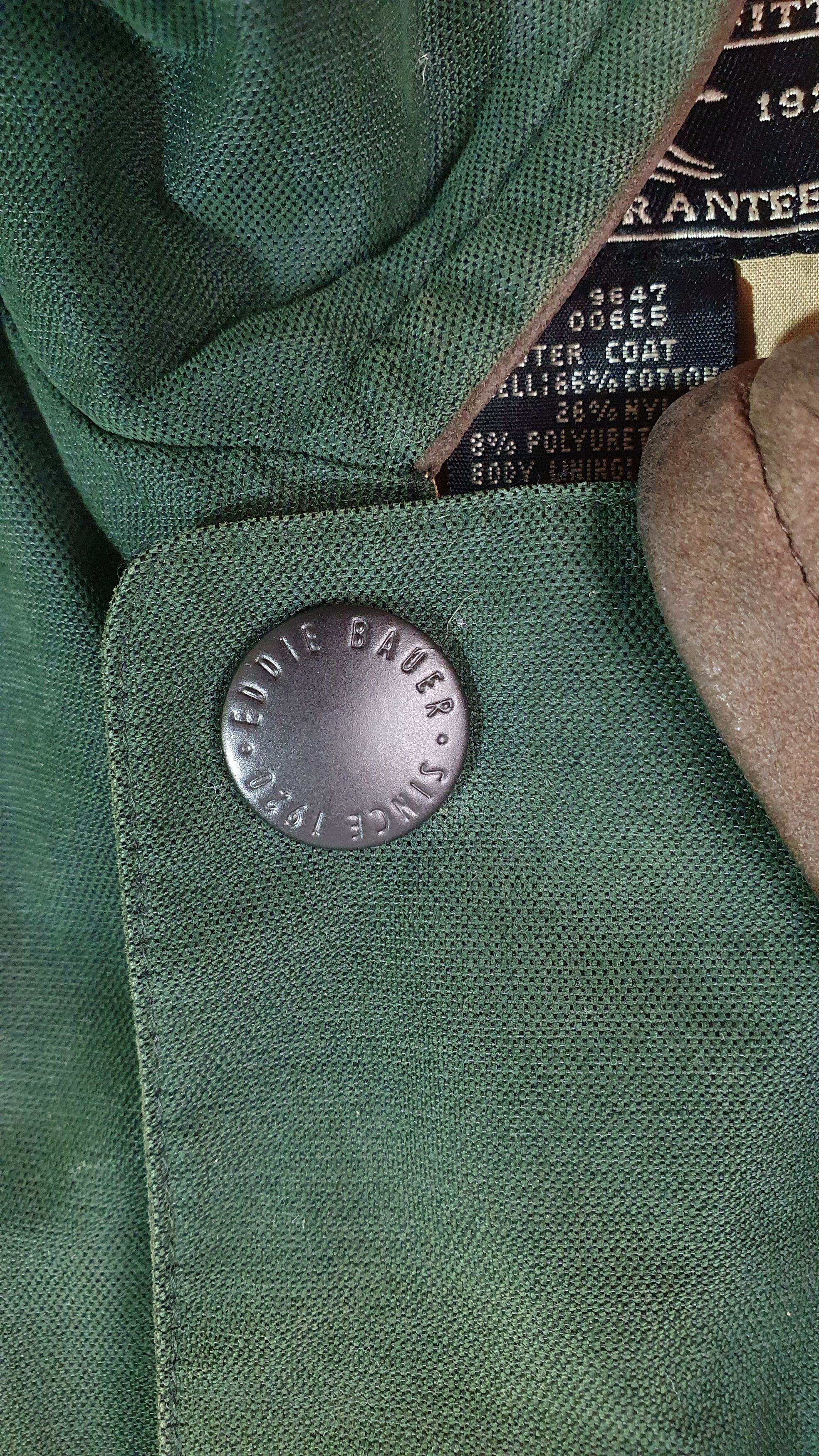 Eddie Bauer × Vintage Vintage 2 in 1 Hunting and Down Jacket Leather Collar Size US L / EU 52-54 / 3 - 14 Thumbnail