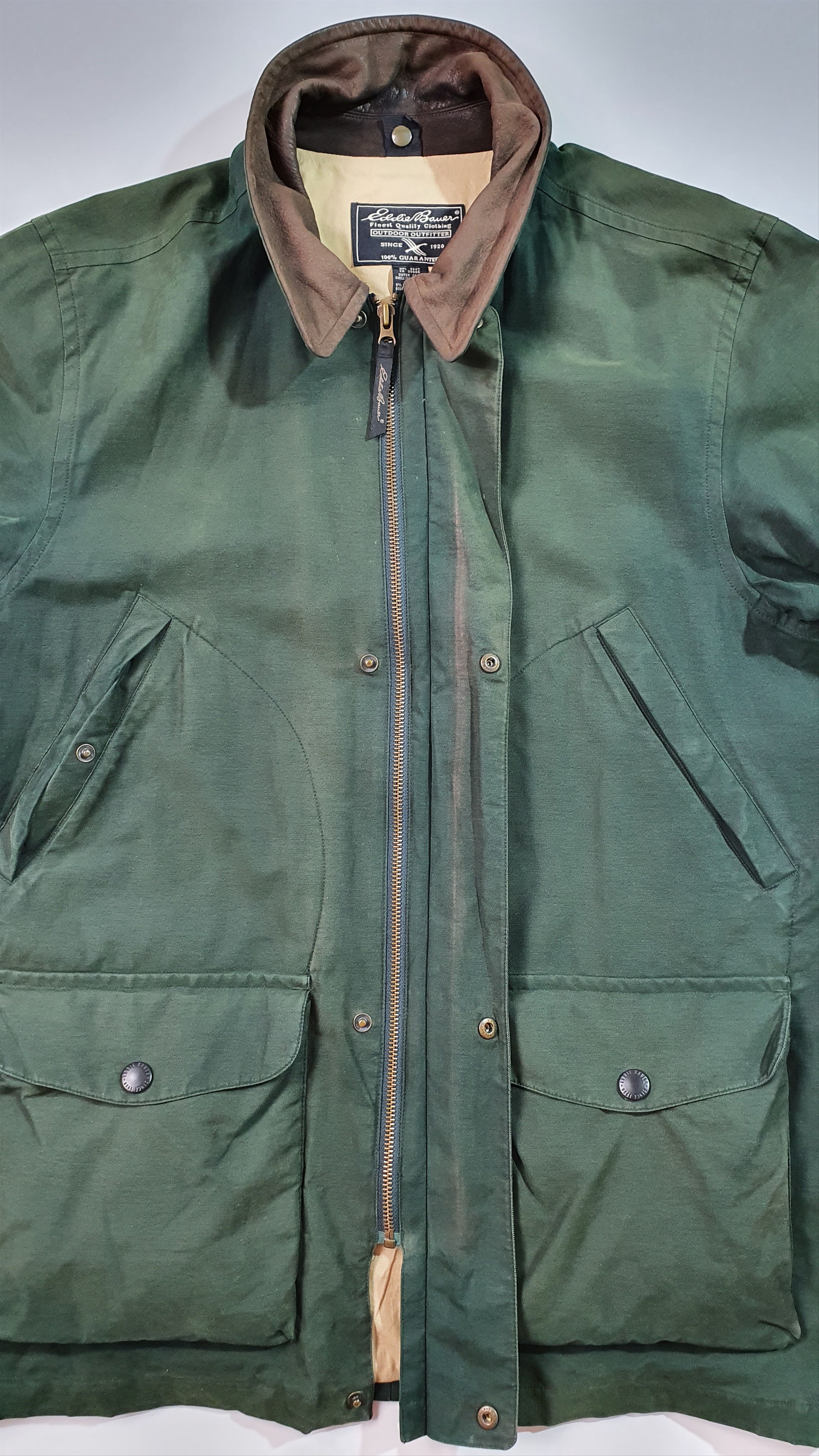 Eddie Bauer × Vintage Vintage 2 in 1 Hunting and Down Jacket Leather Collar Size US L / EU 52-54 / 3 - 10 Thumbnail