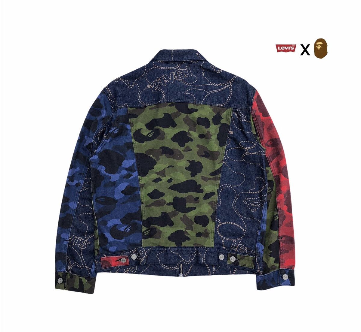 Bape × Levi's BAPE x LEVI'S PATCHWORK TRUCKER JACKET Size US M / EU 48-50 / 2 - 6 Thumbnail