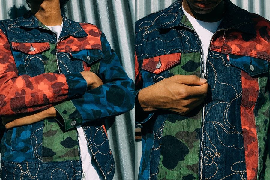 Bape × Levi's BAPE x LEVI'S PATCHWORK TRUCKER JACKET Size US M / EU 48-50 / 2 - 3 Thumbnail