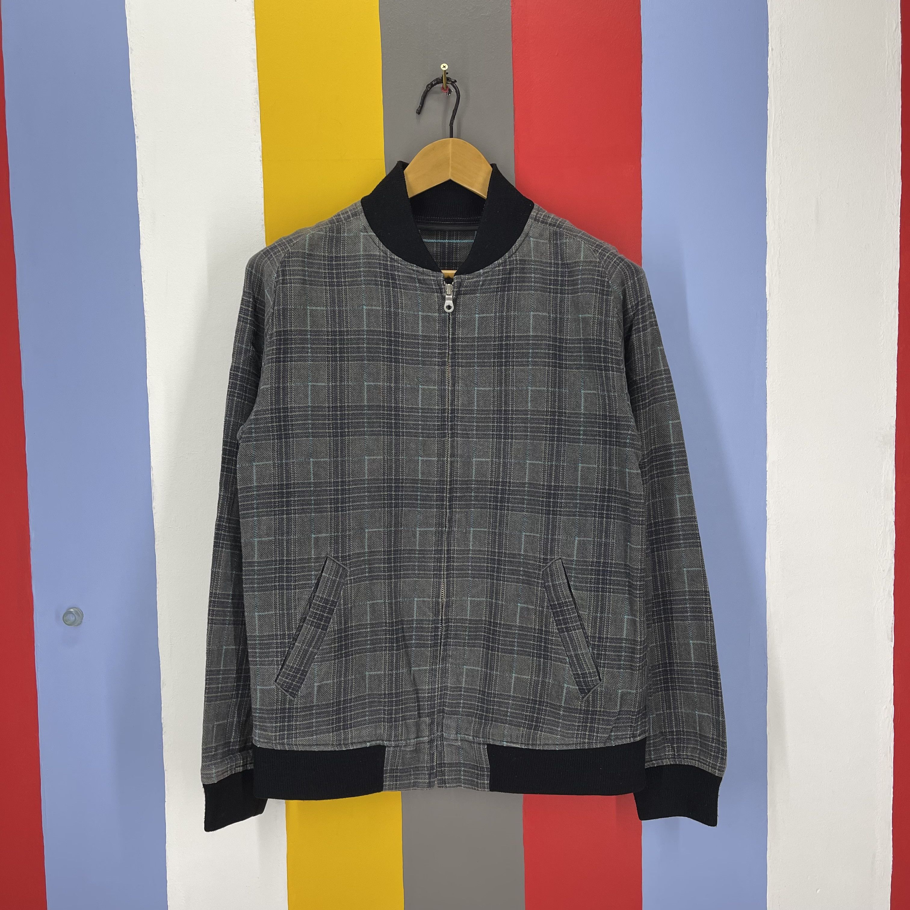 BEAMS Zipper Jacket Checked Plaid #1177/AP
